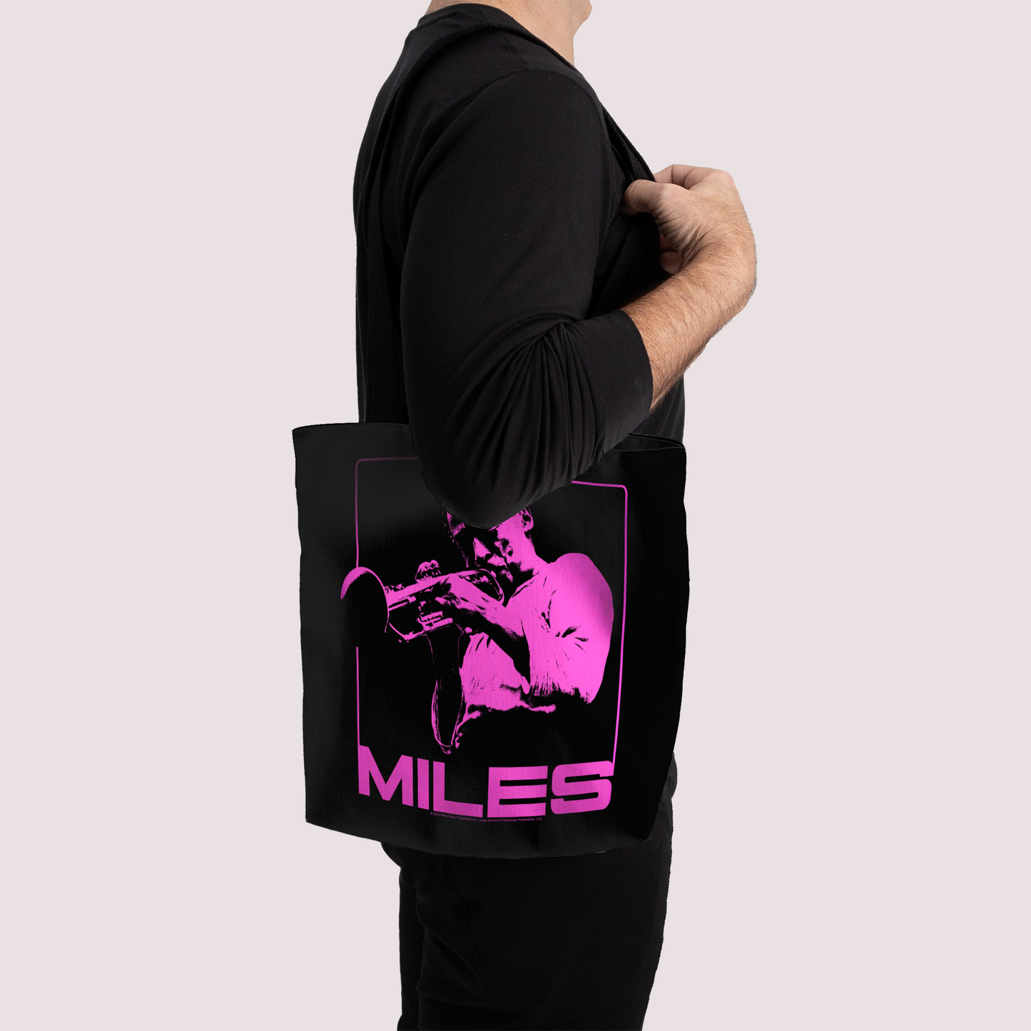 Miles Davis Pink Square and Miles Davis Pink Square with Tote Bag