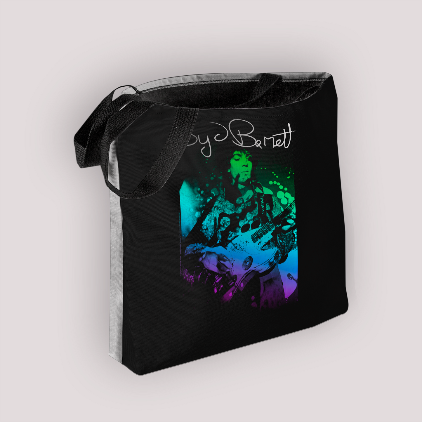 Syd Barret Colorful Portrait with Guitar with Tote Bag