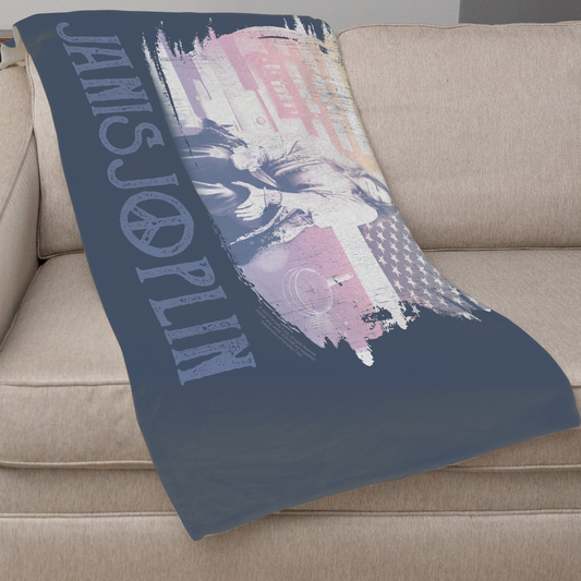 Janis Joplin Stove Flag with Fleece Blanket