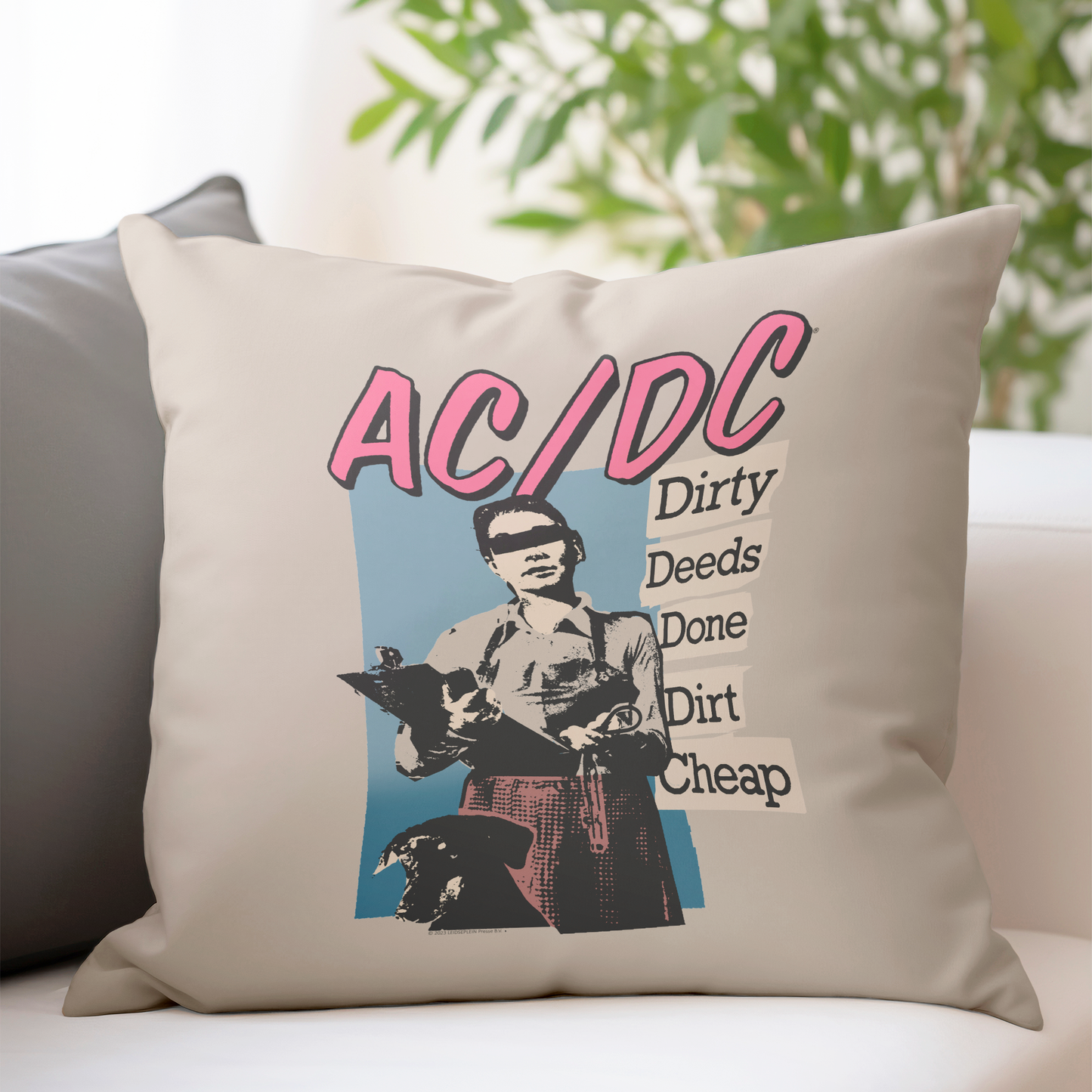 ACDC Dirty Deeds Done Dirt Cheap Pillow square