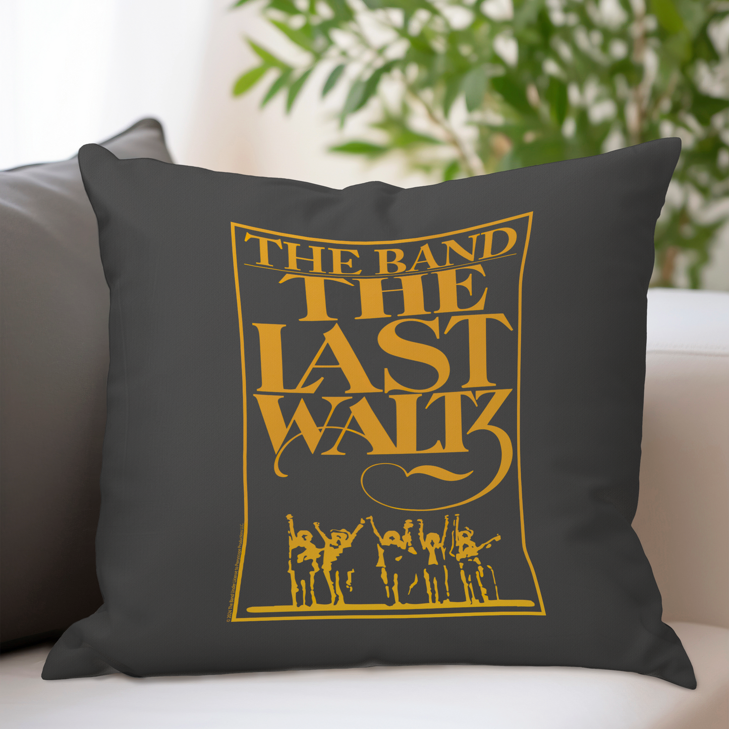 The Band The Last Waltz Yellow Print with Pillow square