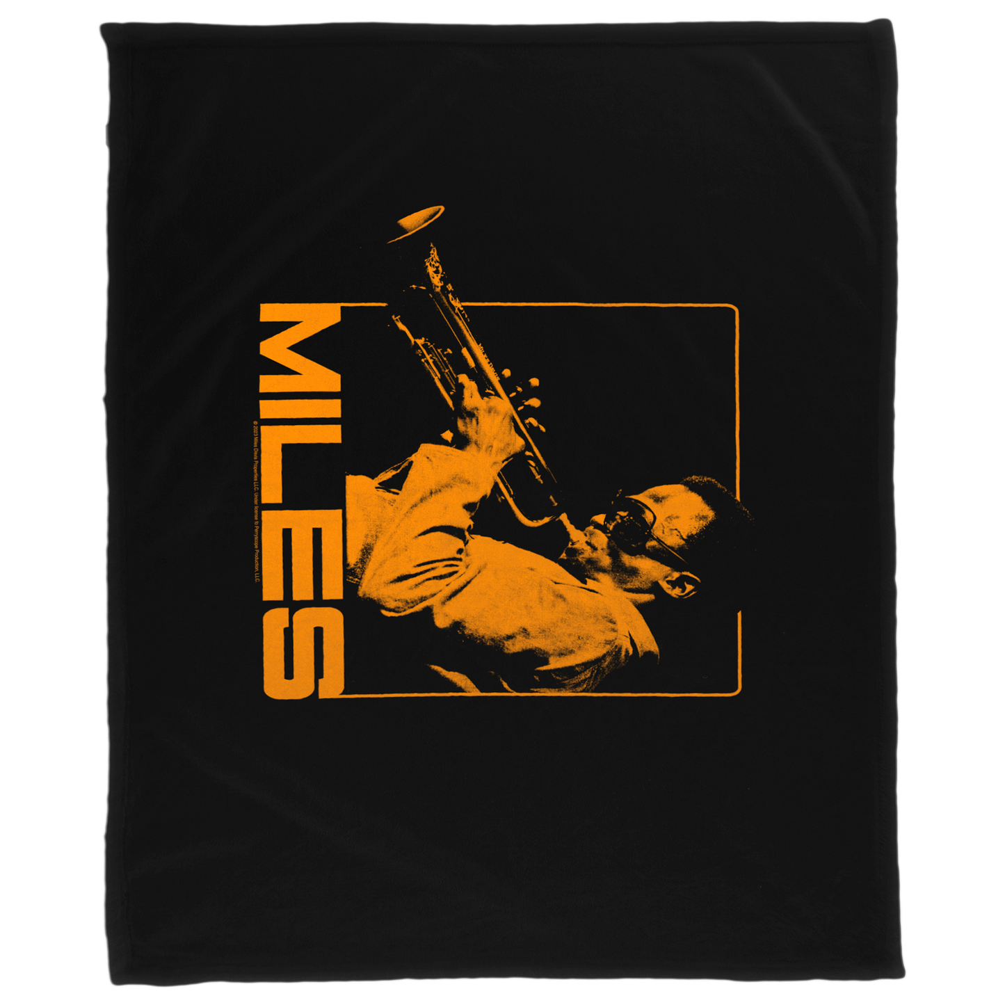 Miles Davis Orange Square with Fleece Blanket