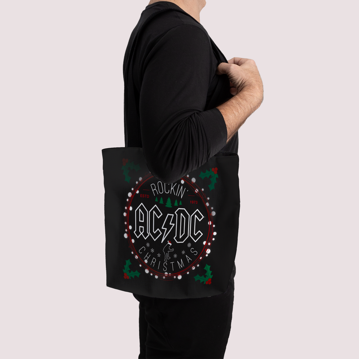 ACDC Christmas Circle Tote Bag