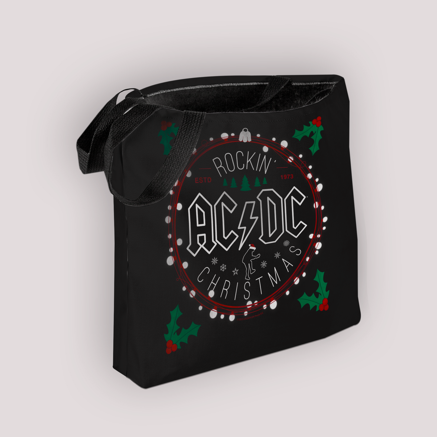 ACDC Christmas Circle Tote Bag