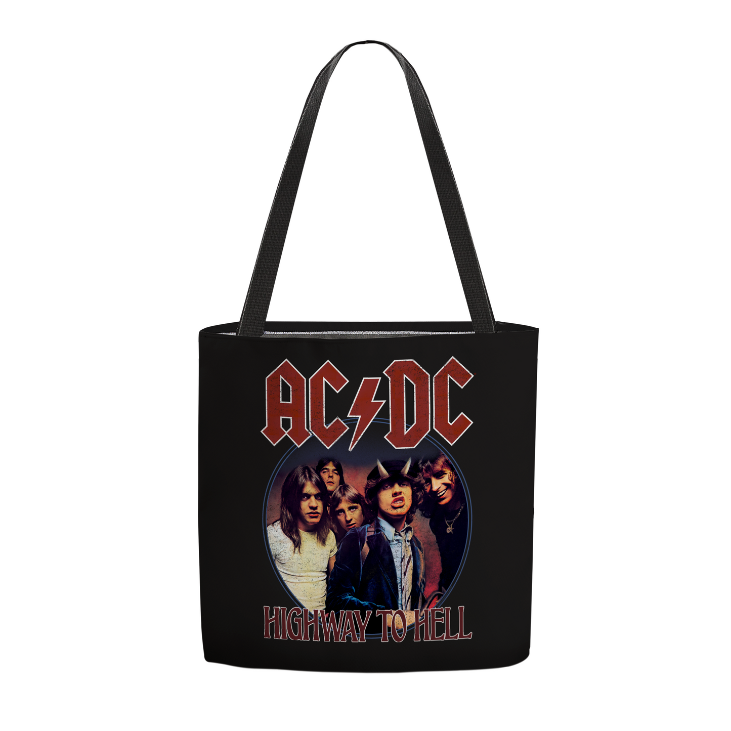 ACDC Highway To Hell Circle Tote Bag