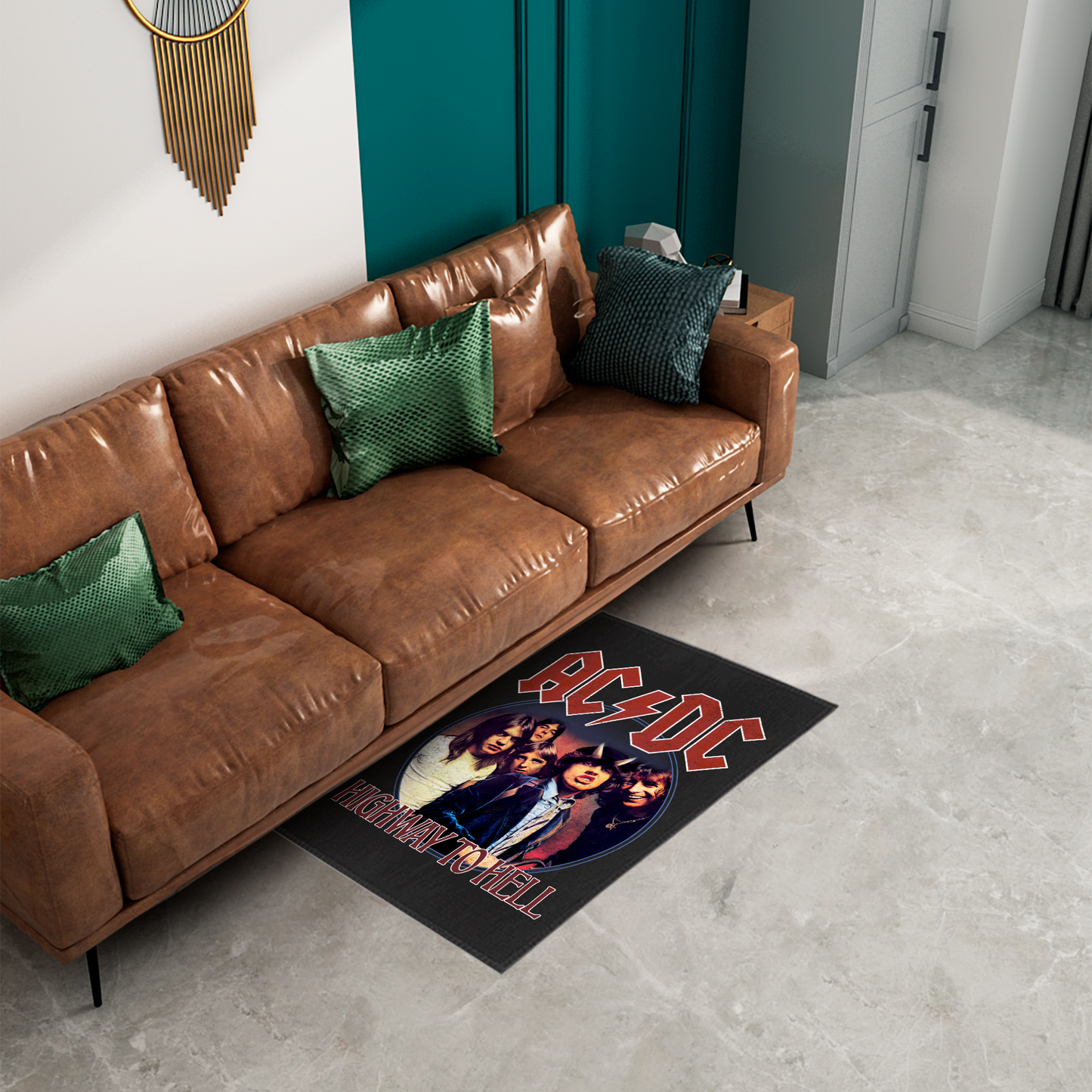 ACDC Highway To Hell Circle Area Rug