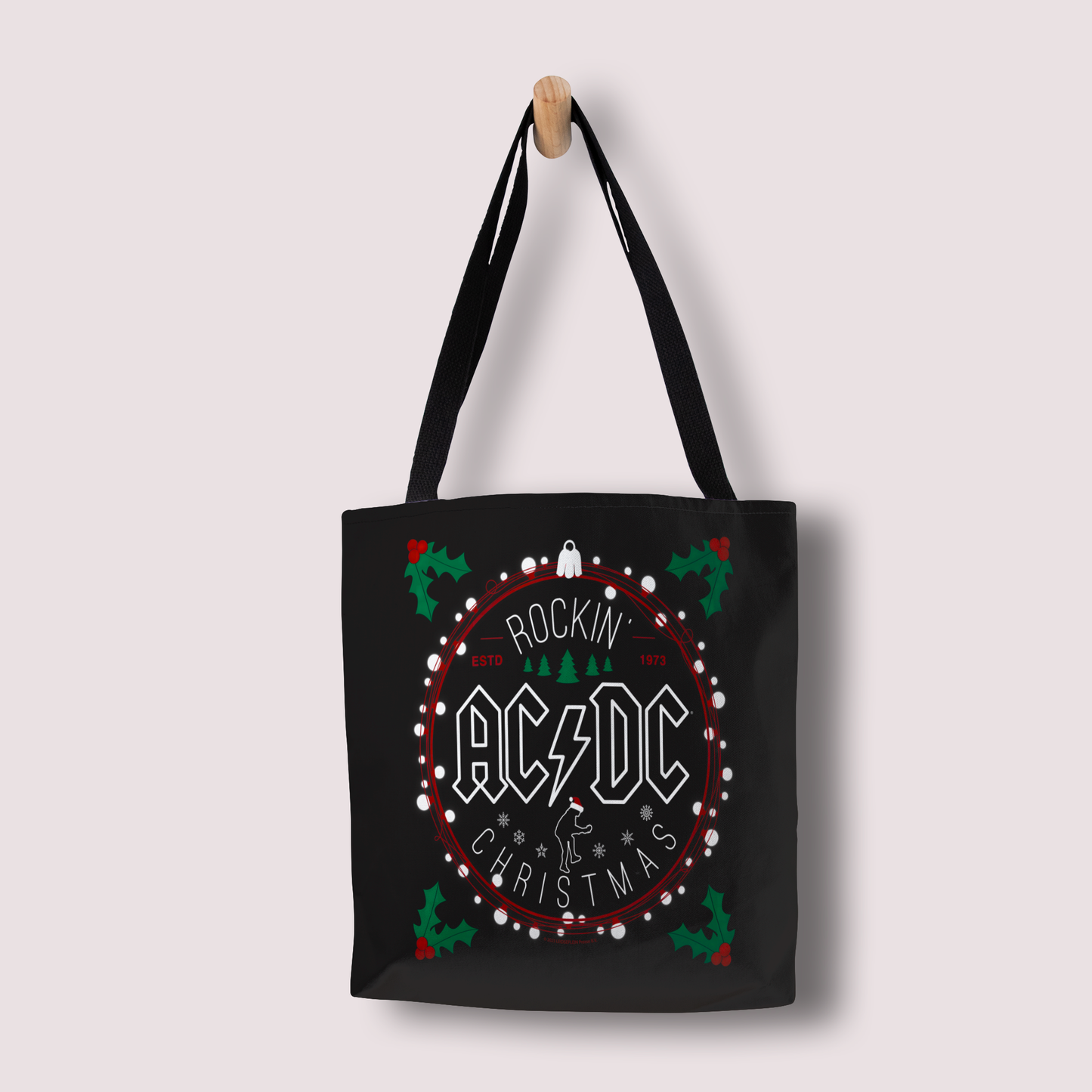 ACDC Christmas Circle Tote Bag