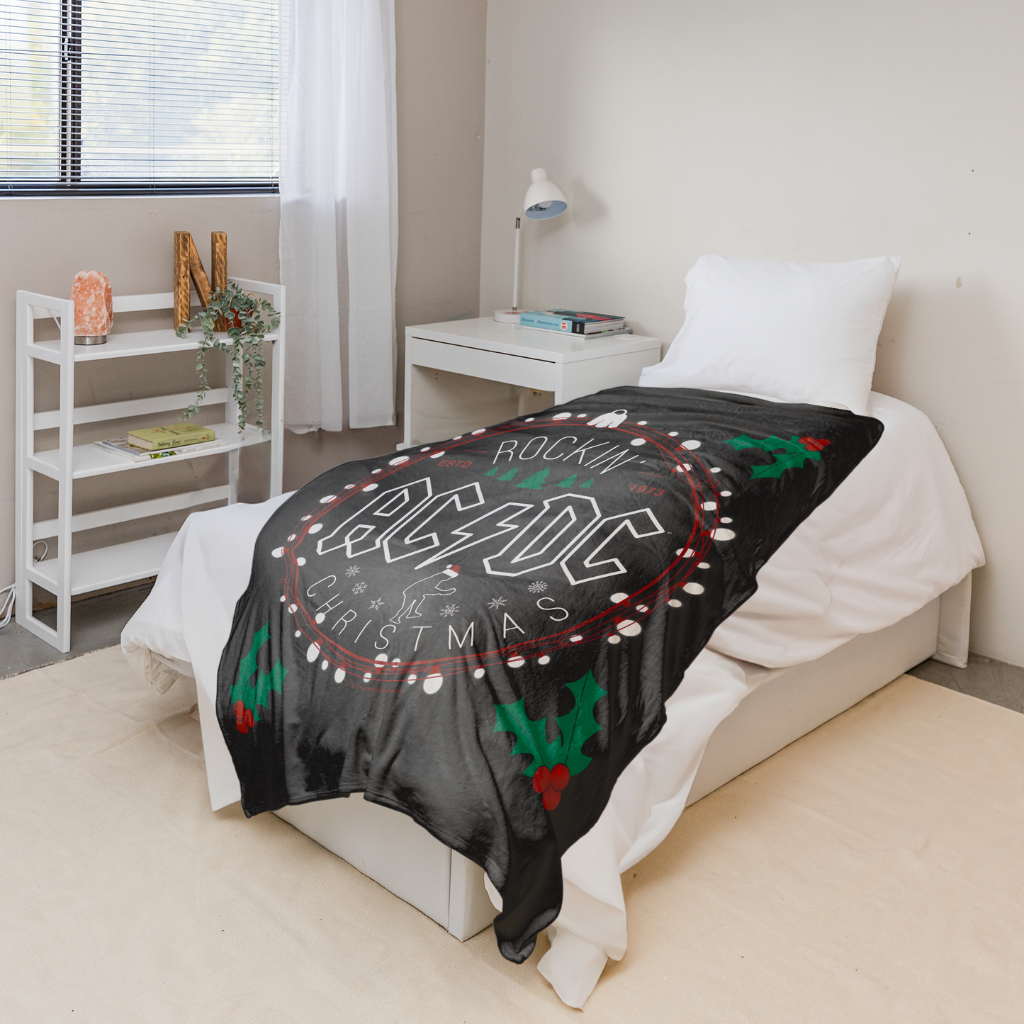 ACDC Christmas Circle Fleece Blanket 50X60 Inches