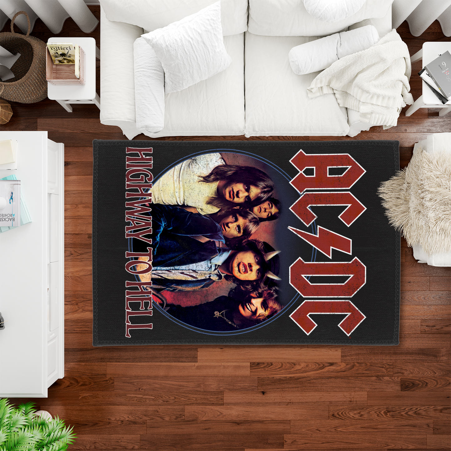 ACDC Highway To Hell Circle Area Rug