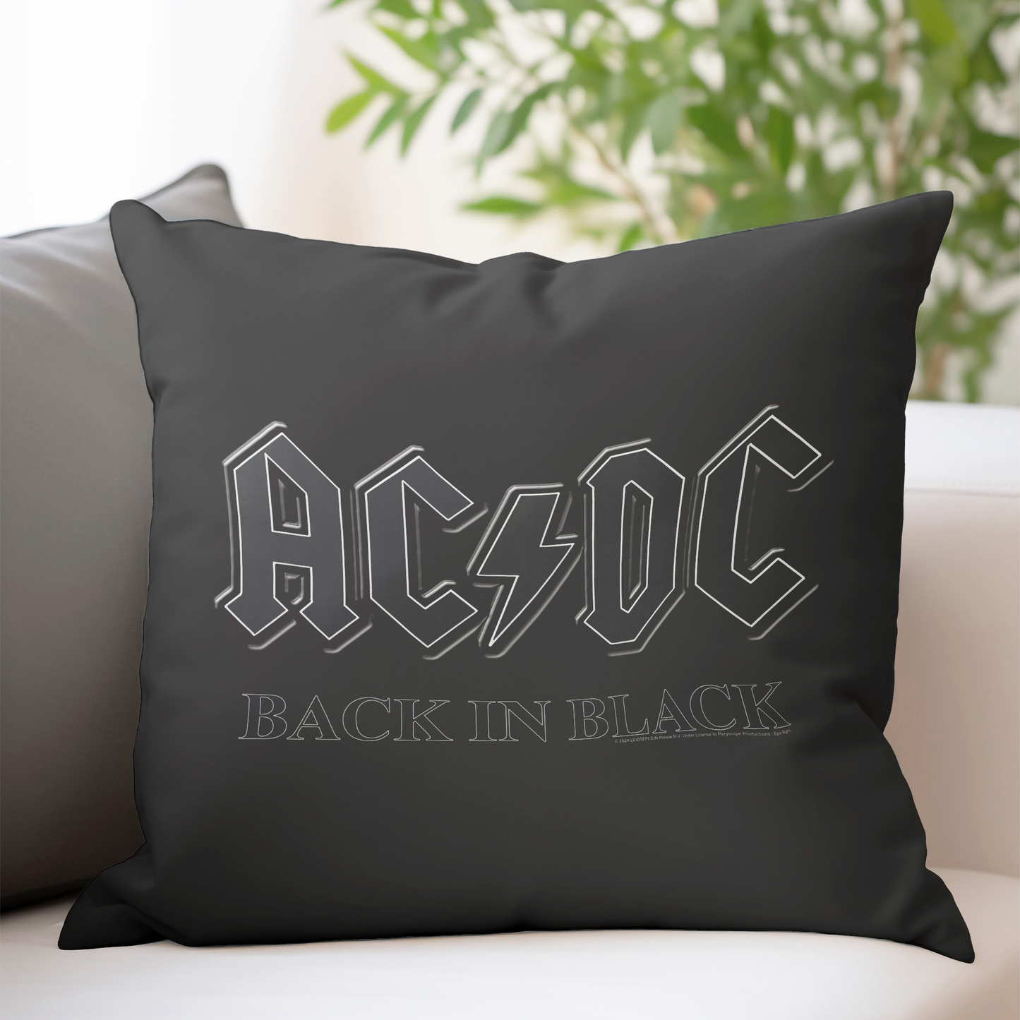 ACDC Back in Black Pillow