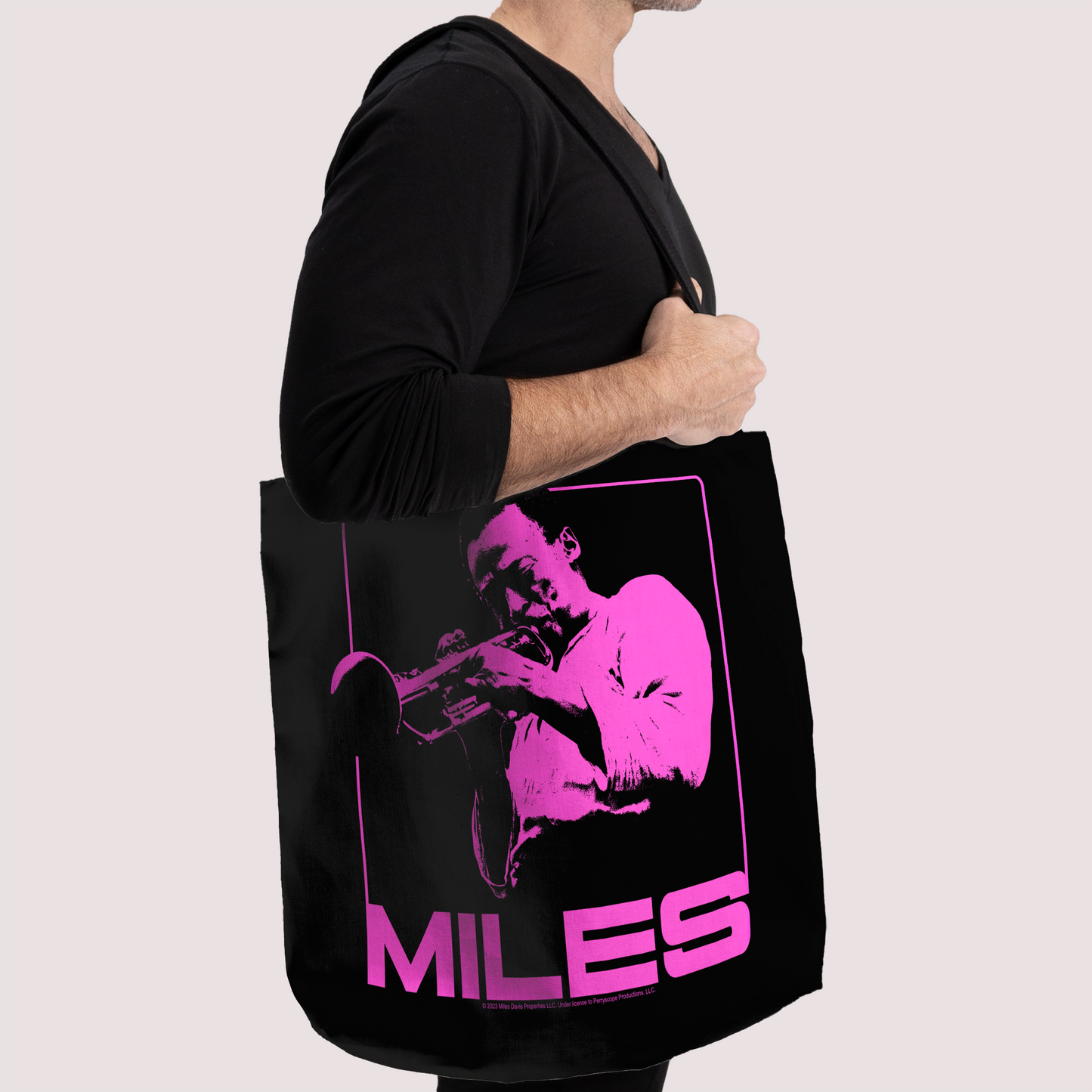 Miles Davis Pink Square and Miles Davis Pink Square with Tote Bag