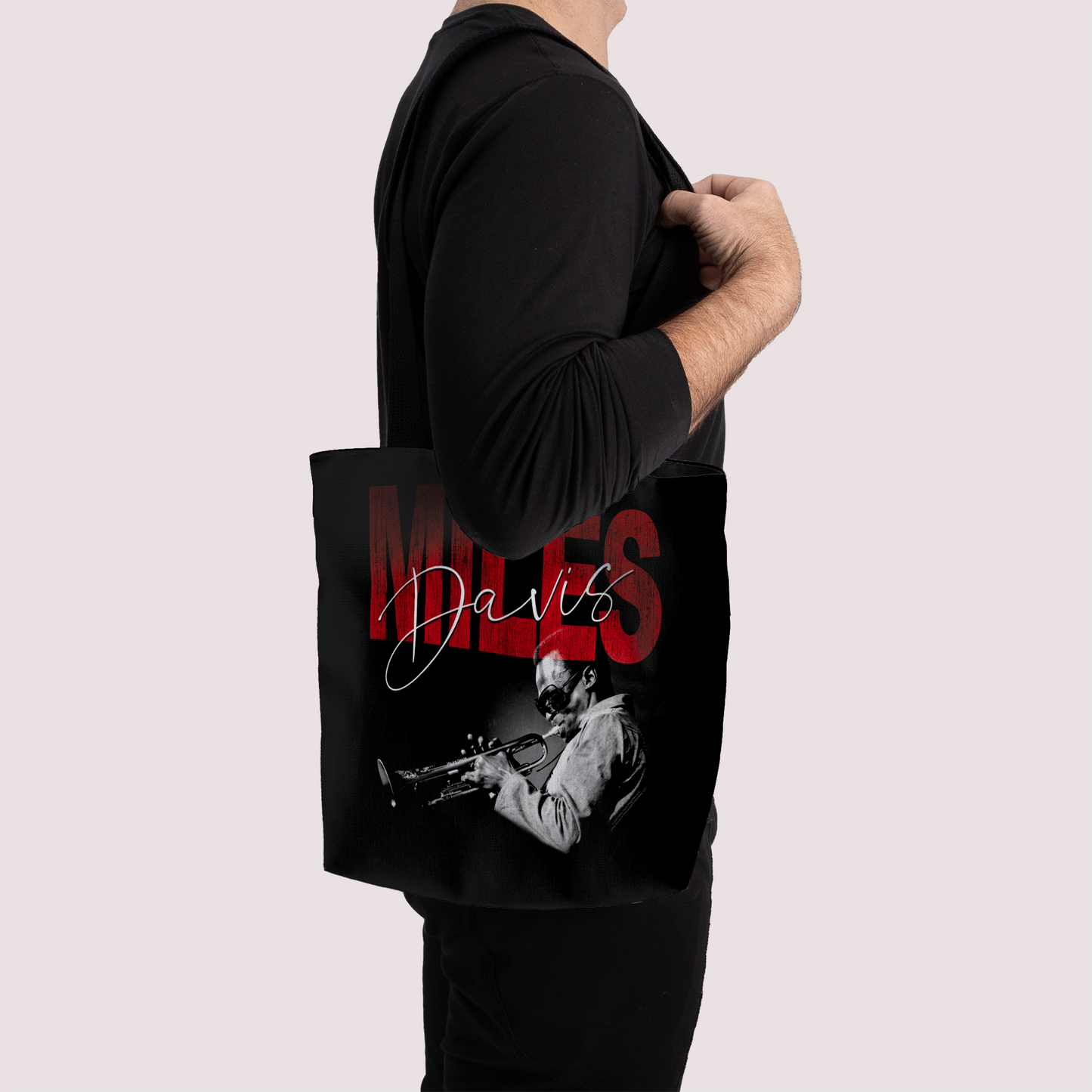 Miles Davis Distressed Photo and Miles Davis Distressed Photo with Tote Bag