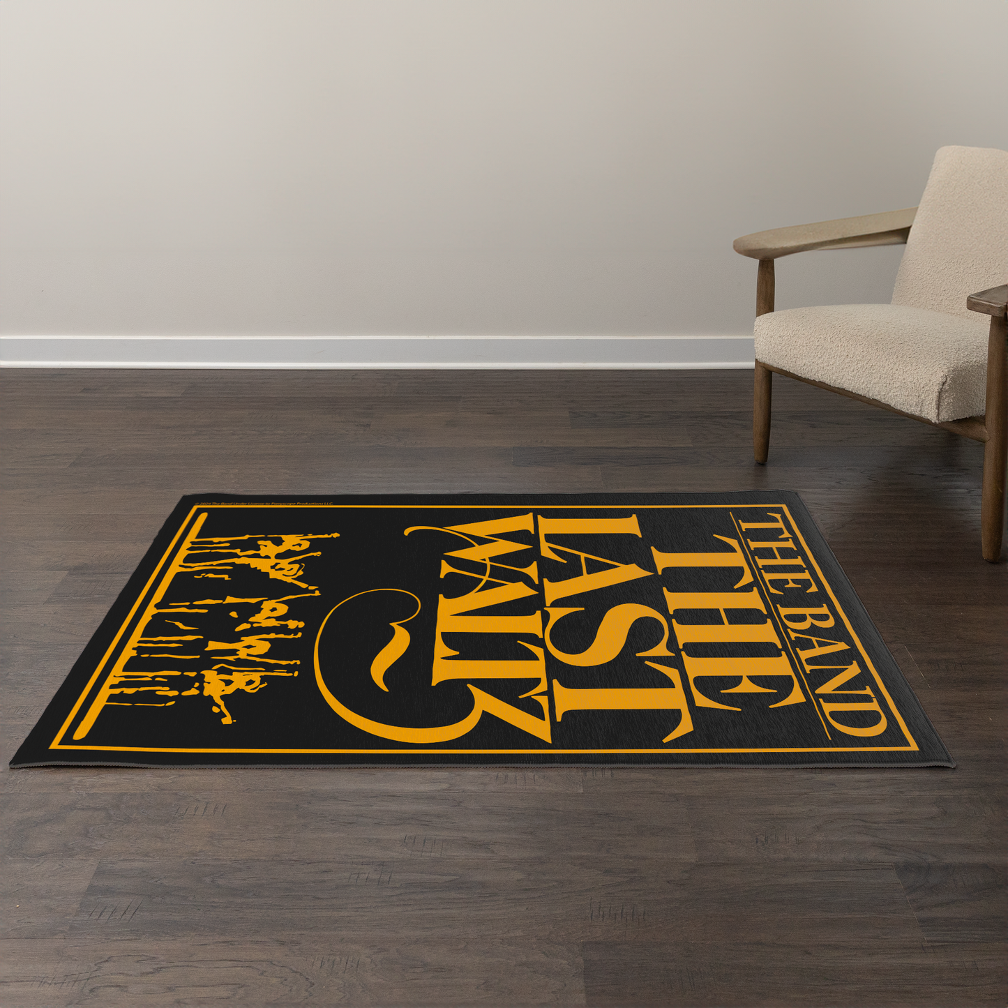 The Band The Last Waltz Yellow Print with Area Rug rectangular