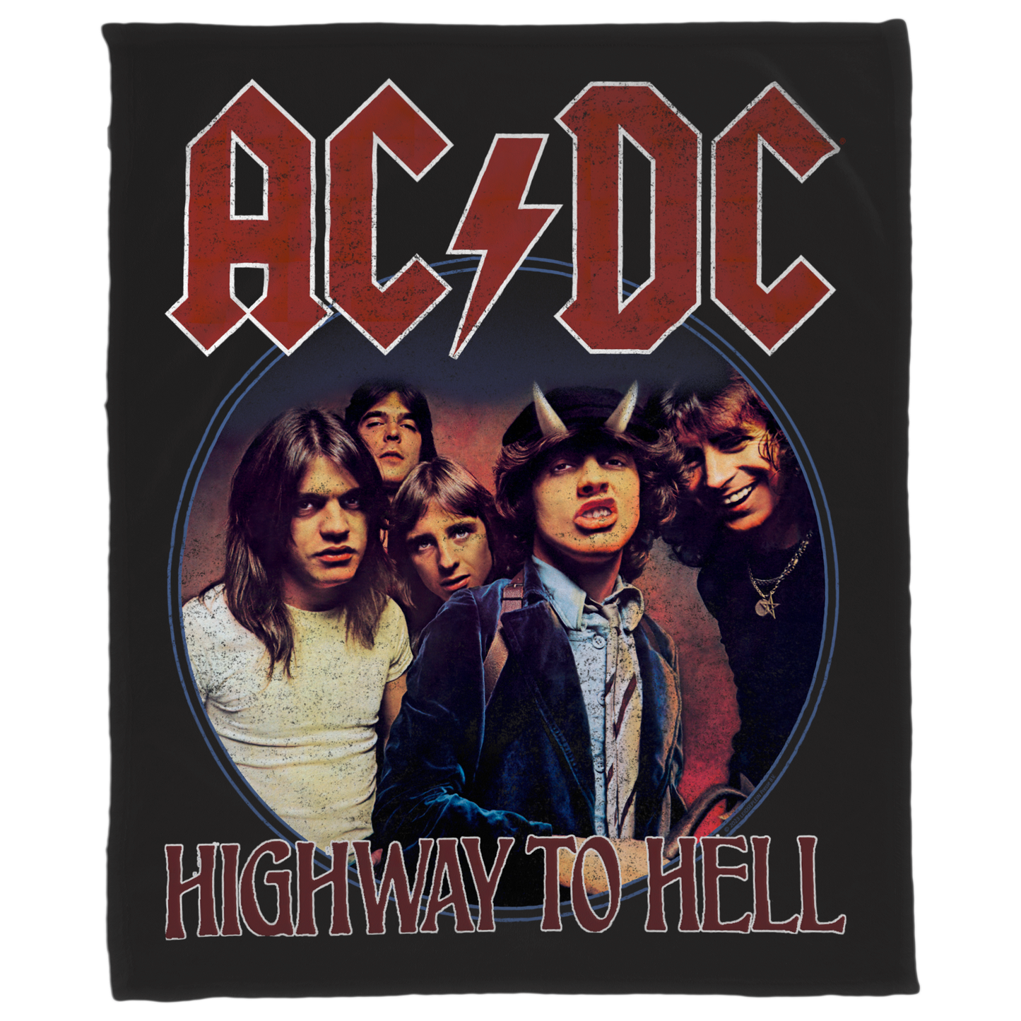 ACDC Highway To Hell Circle Fleece Blanket 50X60 Inches