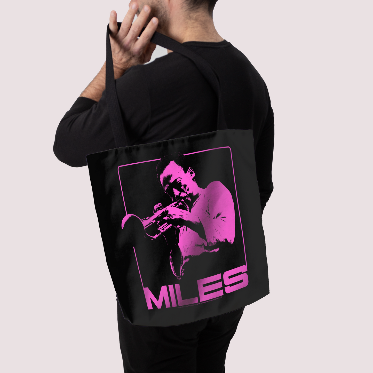 Miles Davis Pink Square and Miles Davis Pink Square with Tote Bag