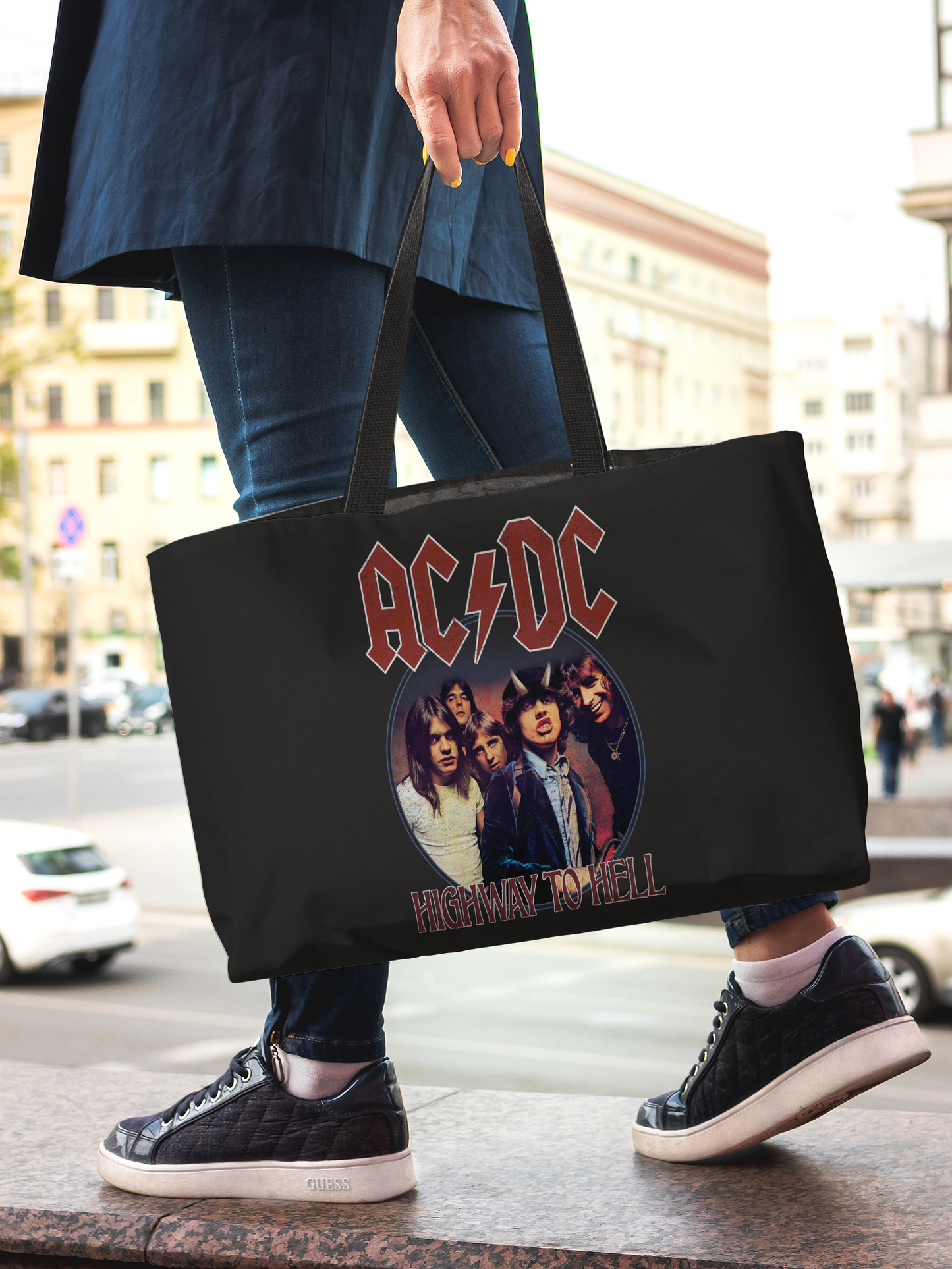 ACDC Highway To Hell Circle Weekender Totebag