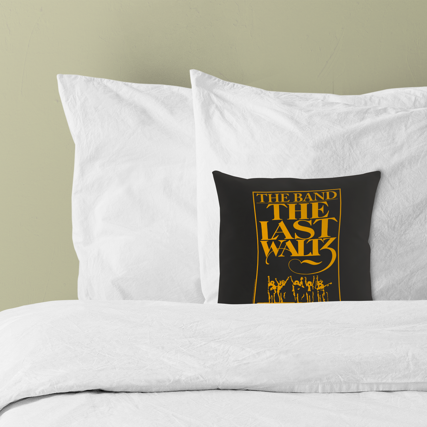 The Band The Last Waltz Yellow Print with Pillow square