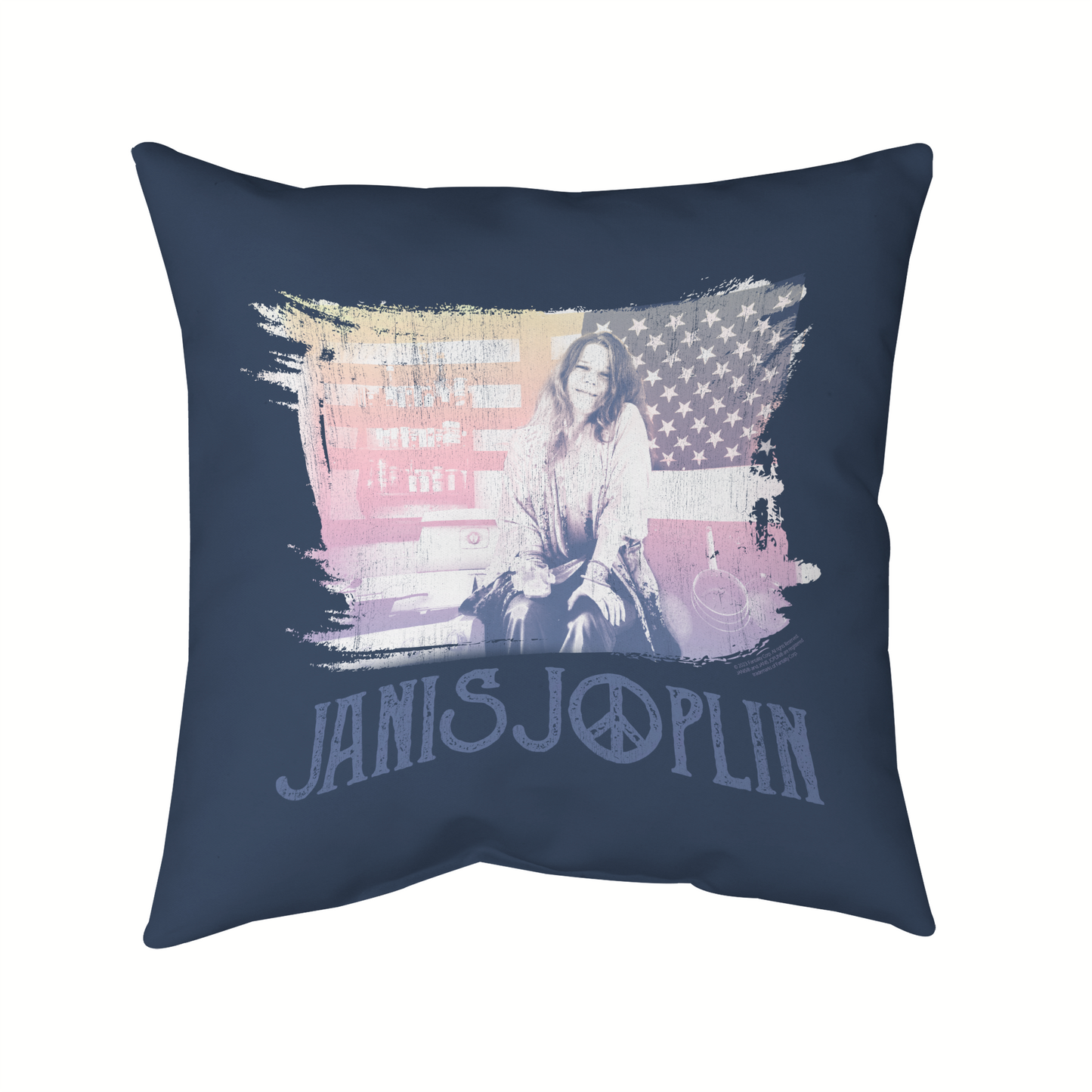 Janis Joplin Stove Flag with Pillow square