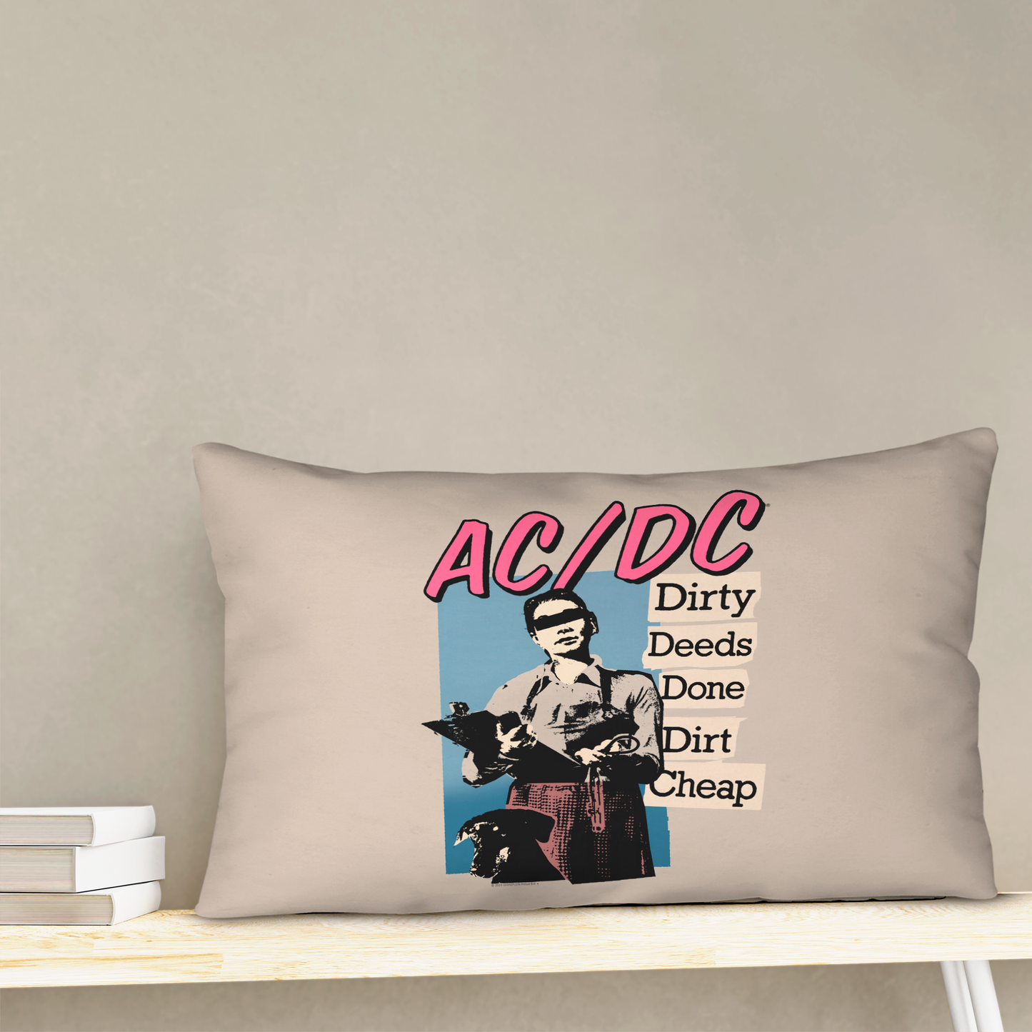 ACDC Dirty Deeds Done Dirt Cheap Pillow rectangular