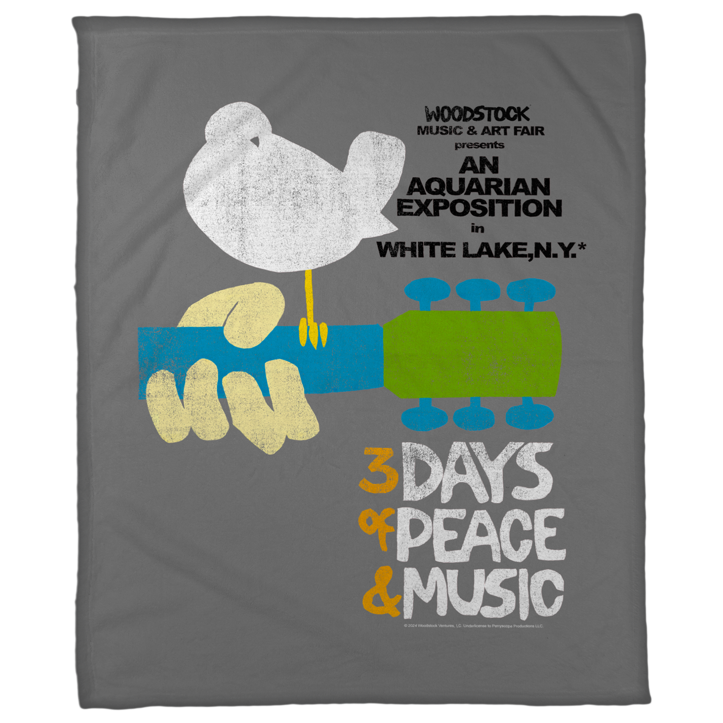 Woodstock Festival Poster with Fleece Blanket