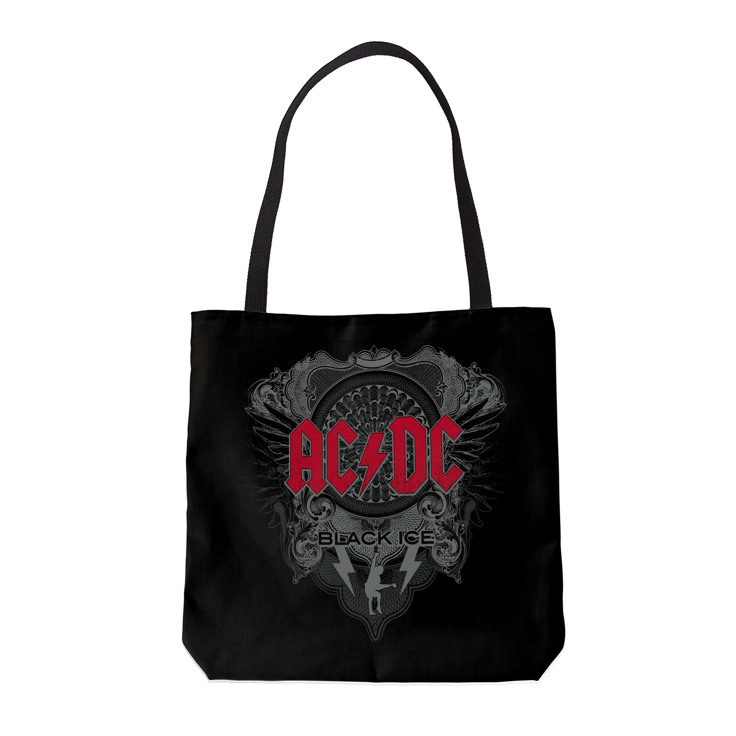 ACDC Black Ice with Red AOP and ACDC Black Ice with Red AOP with Tote Bag