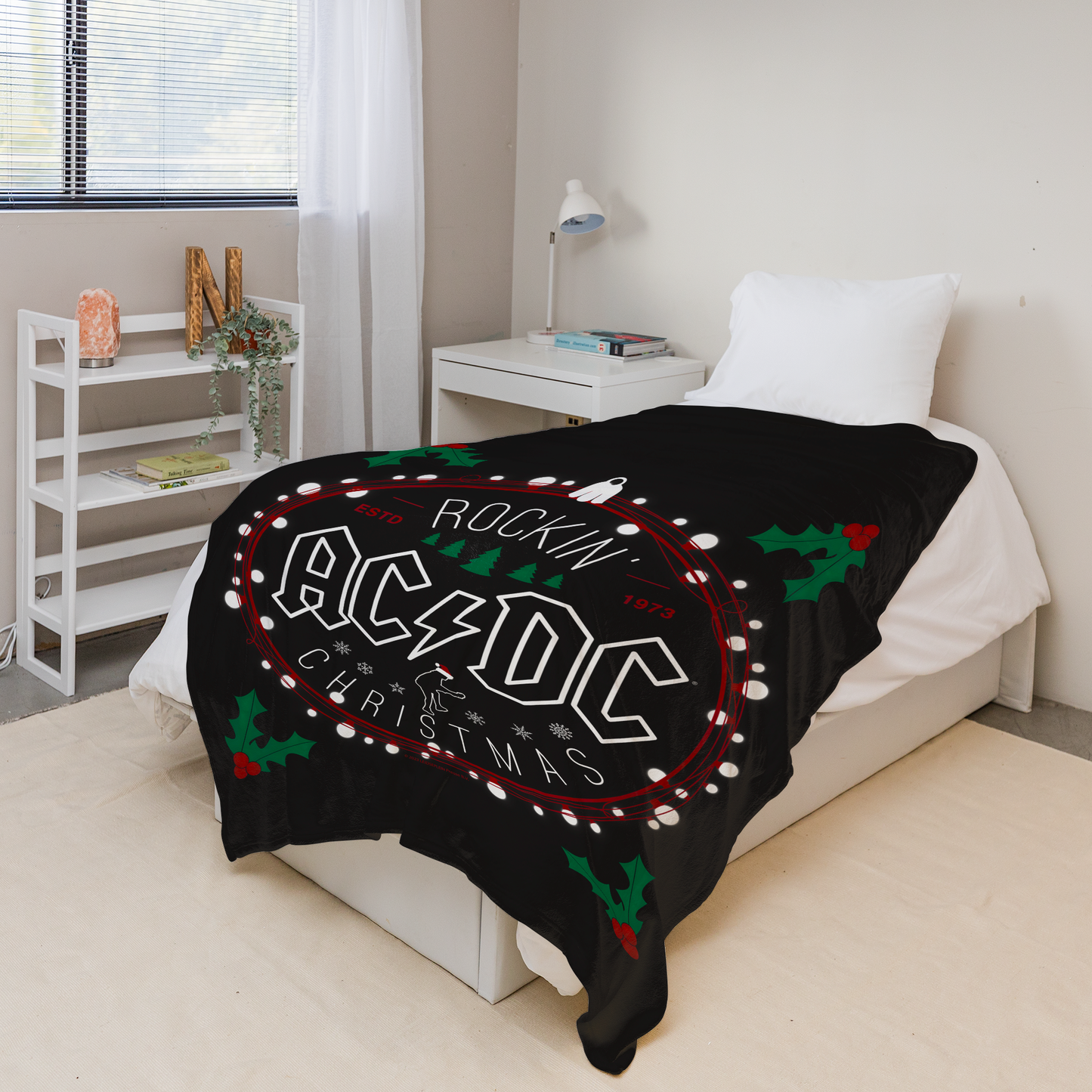 ACDC Christmas Circle Fleece Blanket