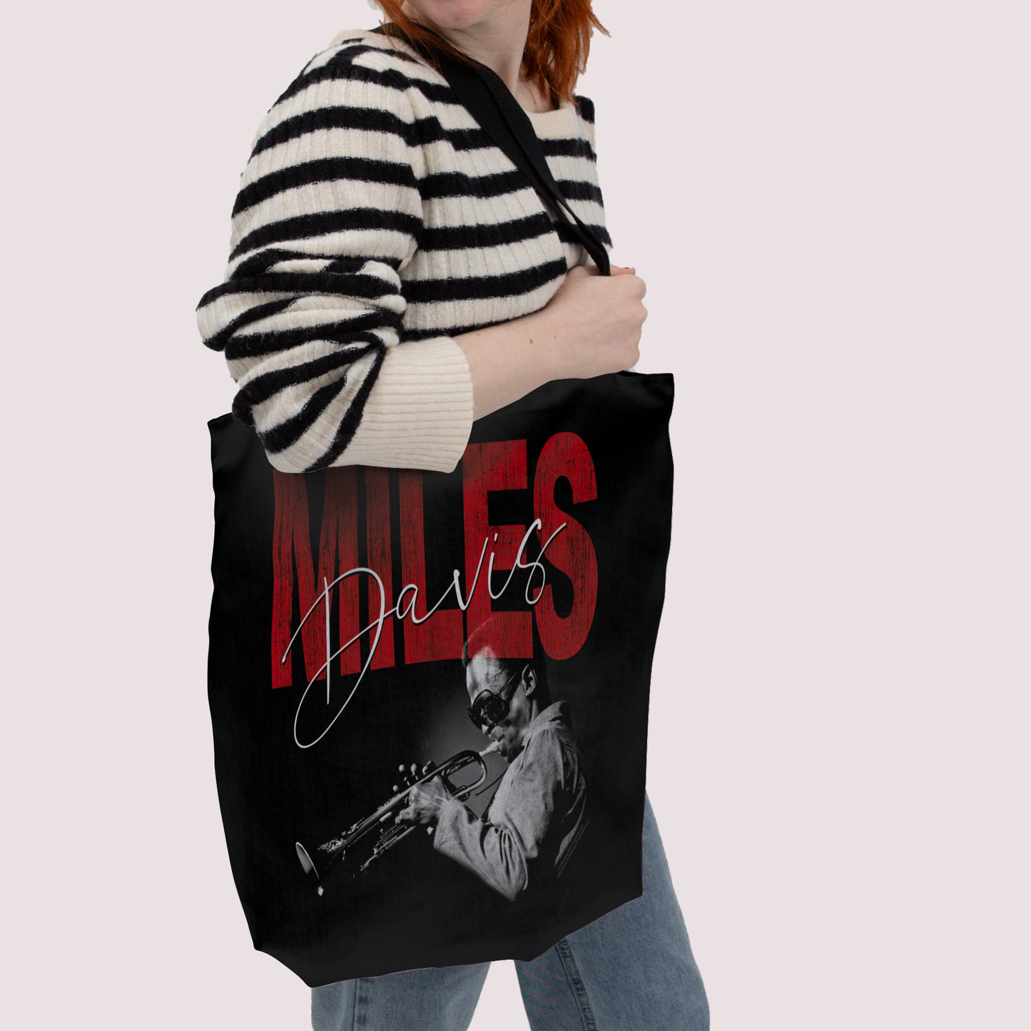 Miles Davis Distressed Photo and Miles Davis Distressed Photo with Tote Bag