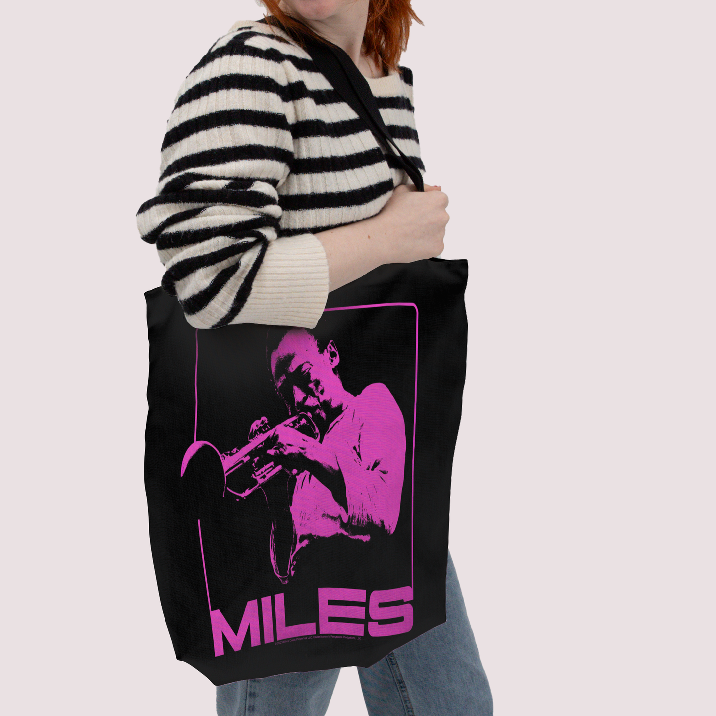 Miles Davis Pink Square and Miles Davis Pink Square with Tote Bag