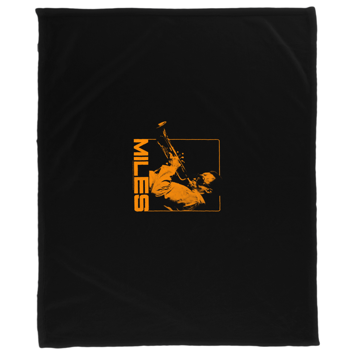 Miles Davis Orange Square with Fleece Blanket