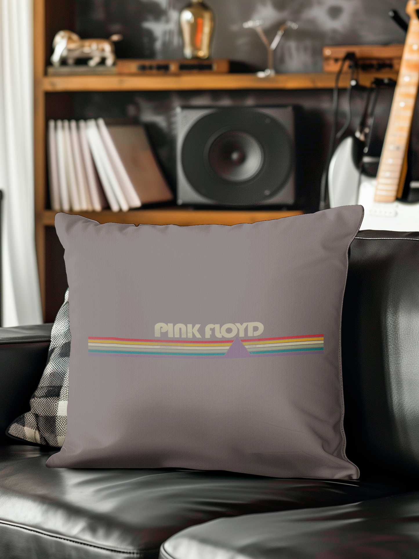 Pink Floyd Prism Retro Stripes Pillow