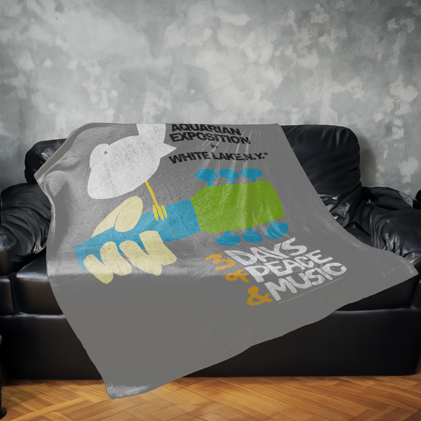 Woodstock Festival Poster with Fleece Blanket