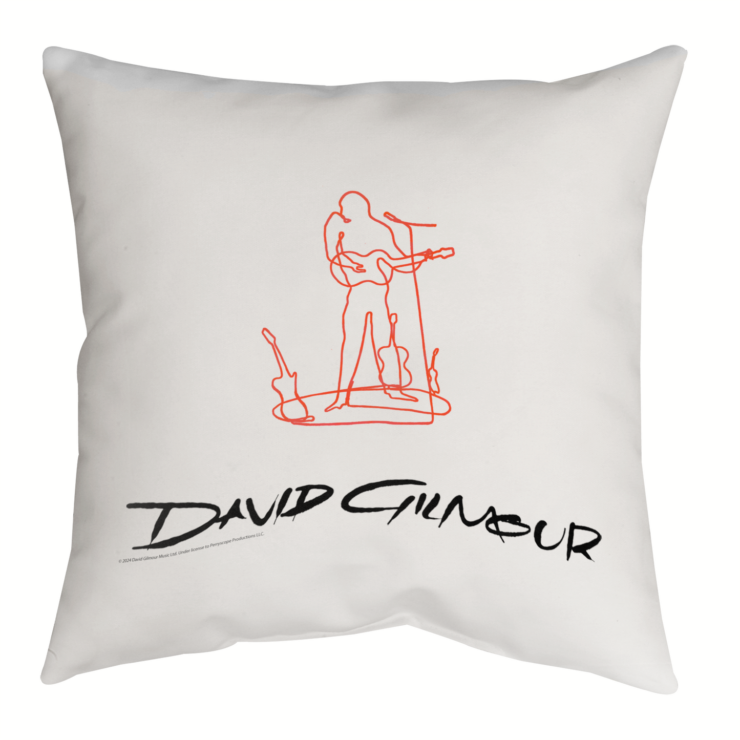 David Gilmour Line Art and David Gilmour Line Art with Pillow square