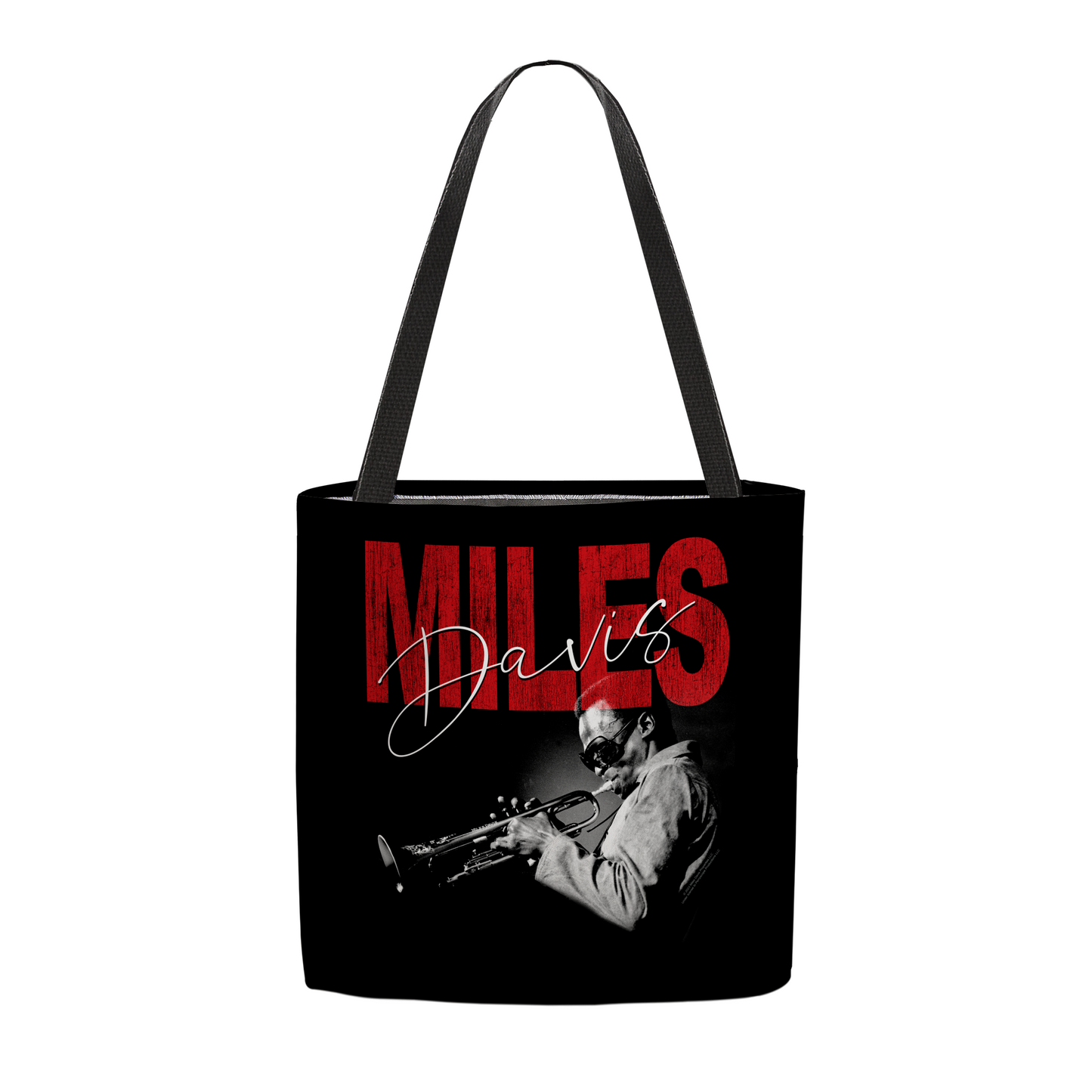 Miles Davis Distressed Photo and Miles Davis Distressed Photo with Tote Bag