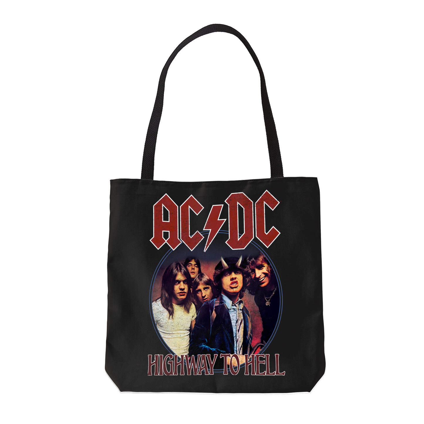 ACDC Highway To Hell Circle Tote Bag