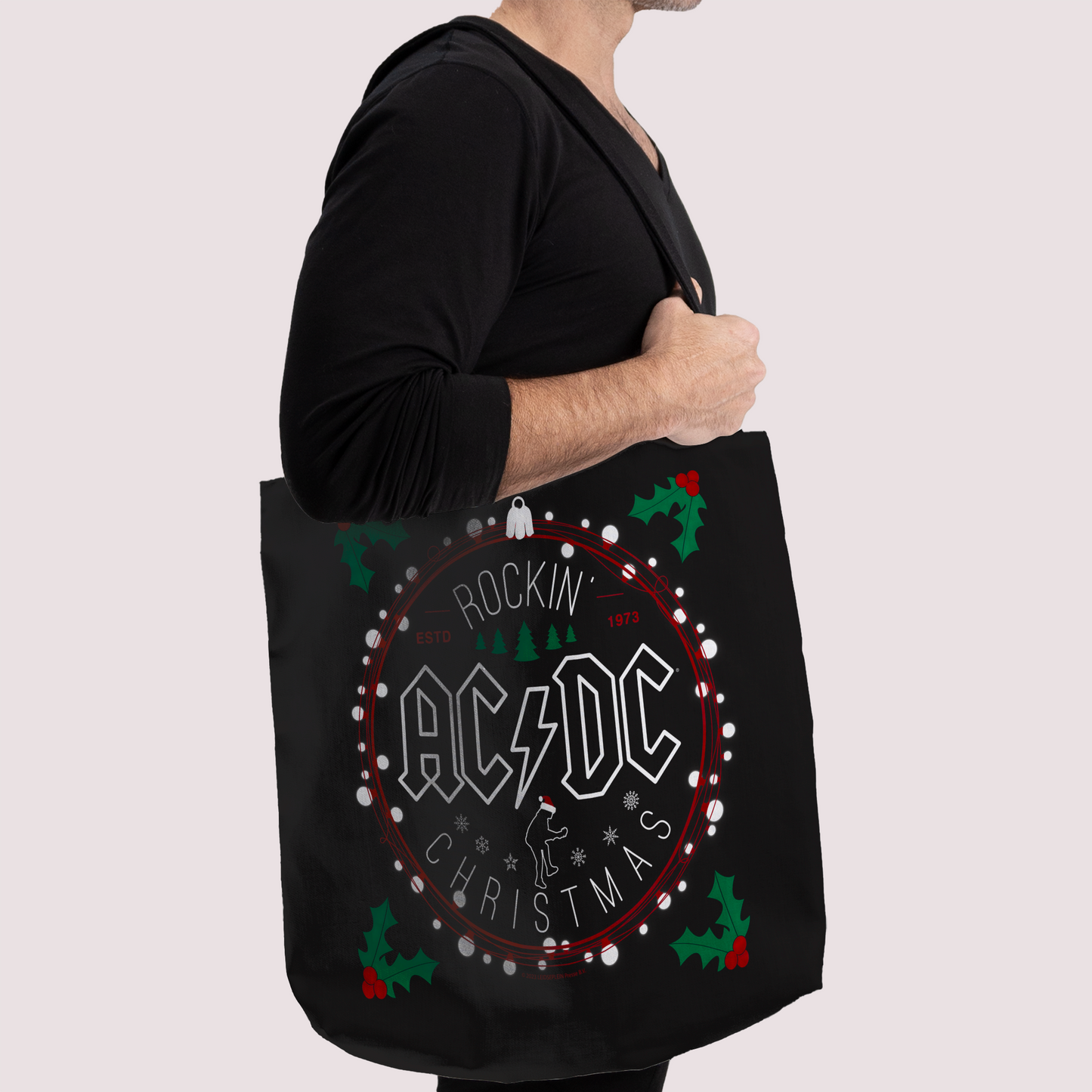 ACDC Christmas Circle Tote Bag