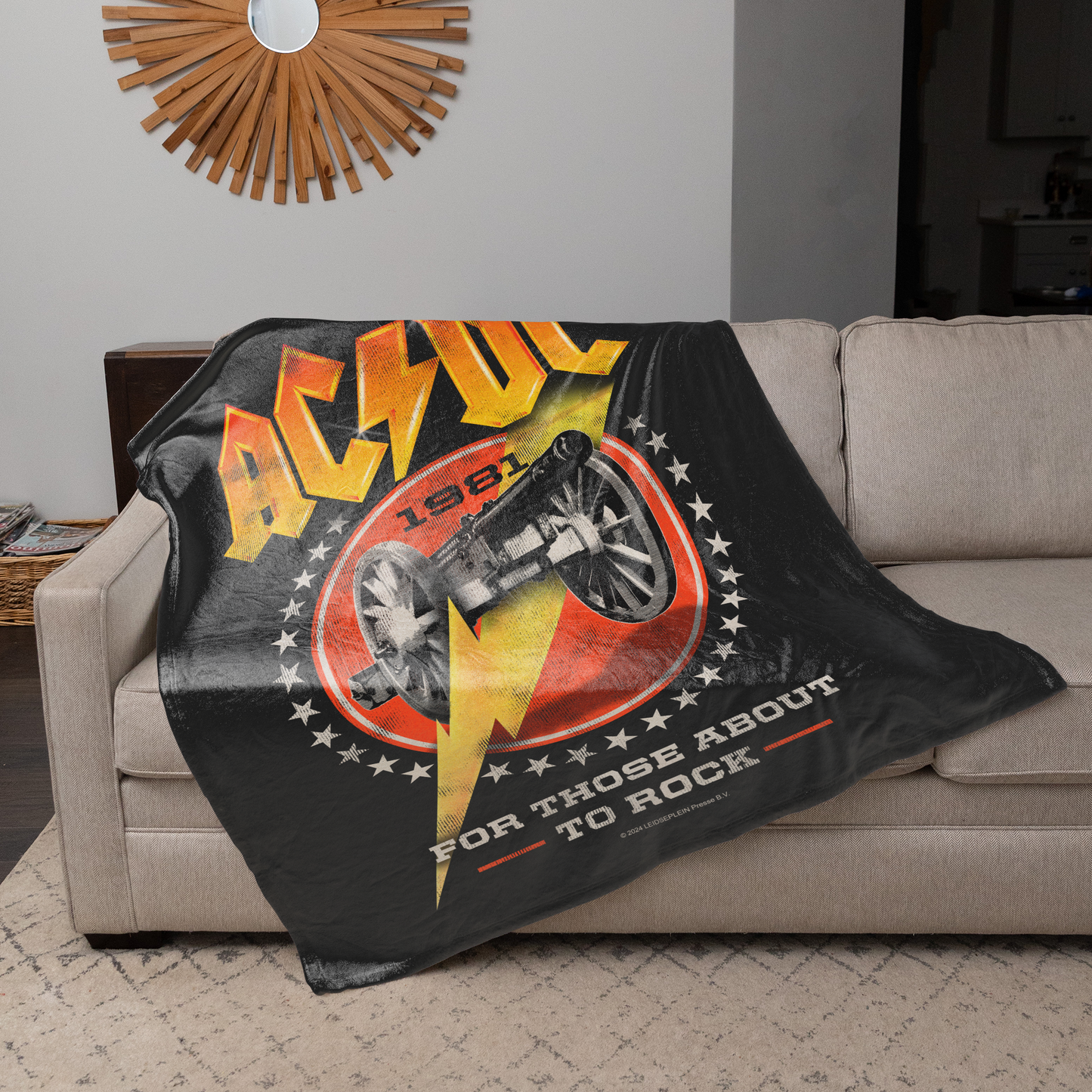 ACDC For Those About To Rock 1981 Fleece Blanket 50X60 Inches