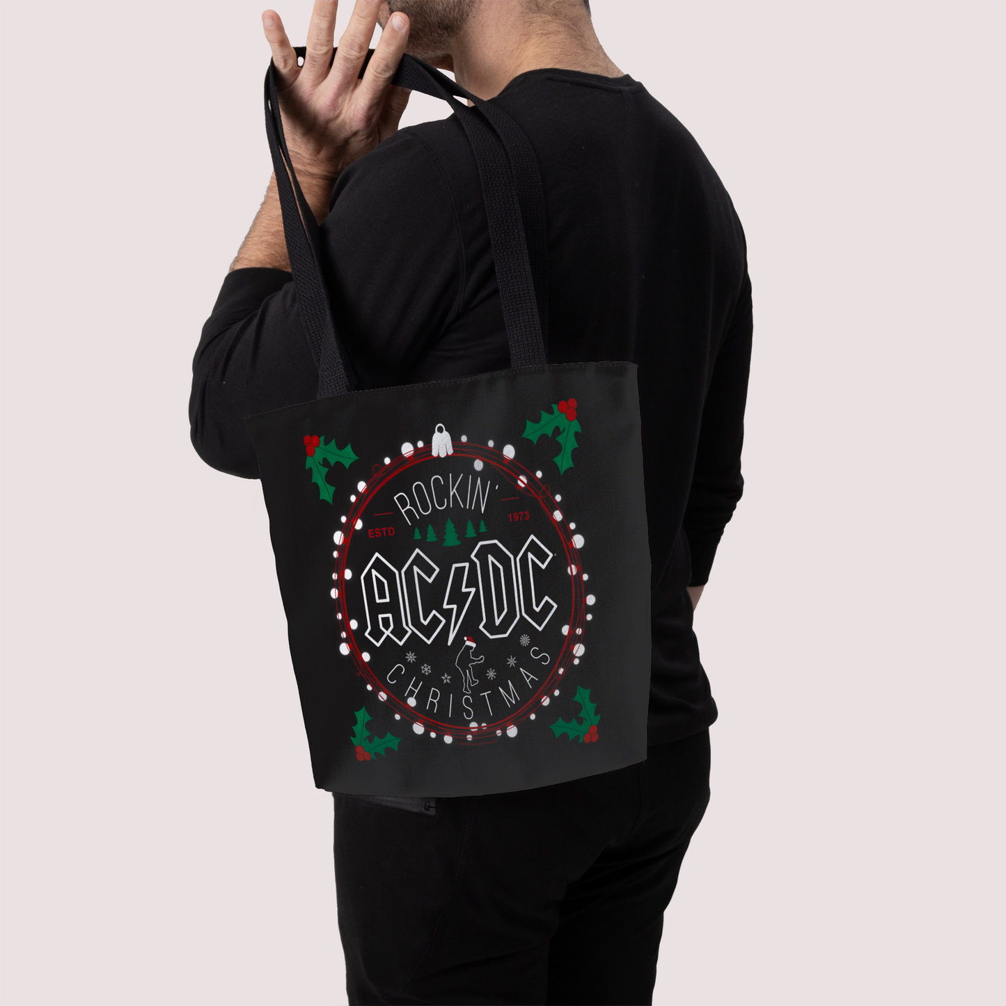 ACDC Christmas Circle Tote Bag