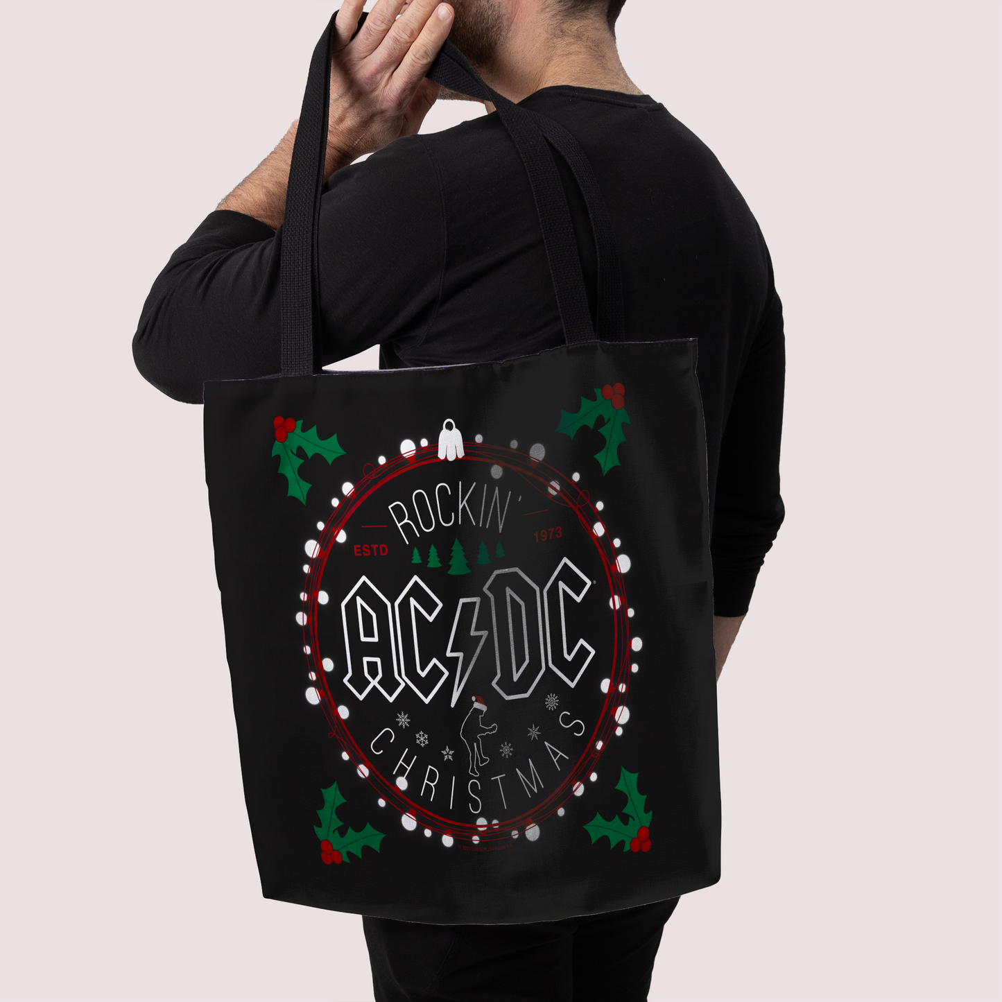 ACDC Christmas Circle Tote Bag