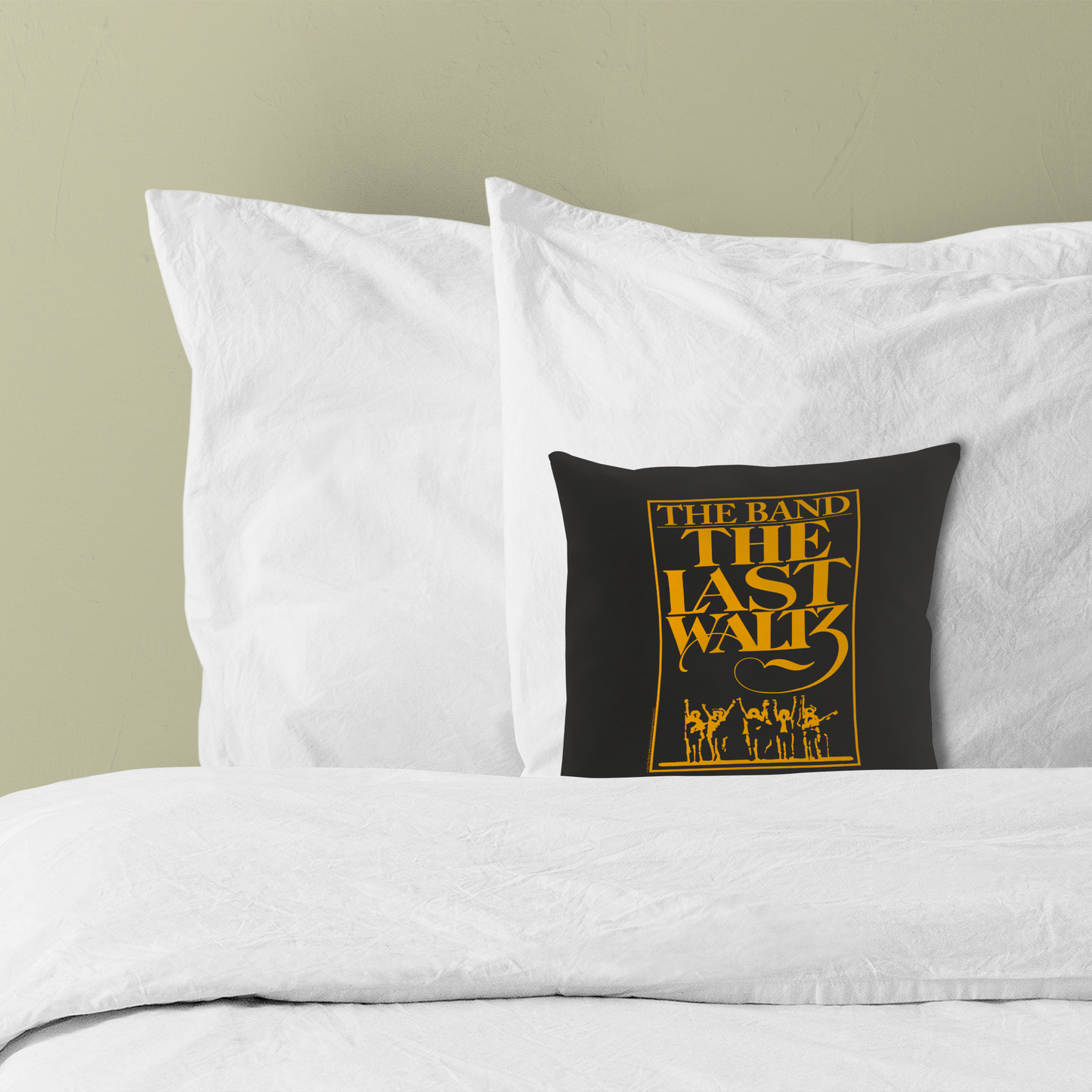 The Band The Last Waltz Yellow Print with Pillow square