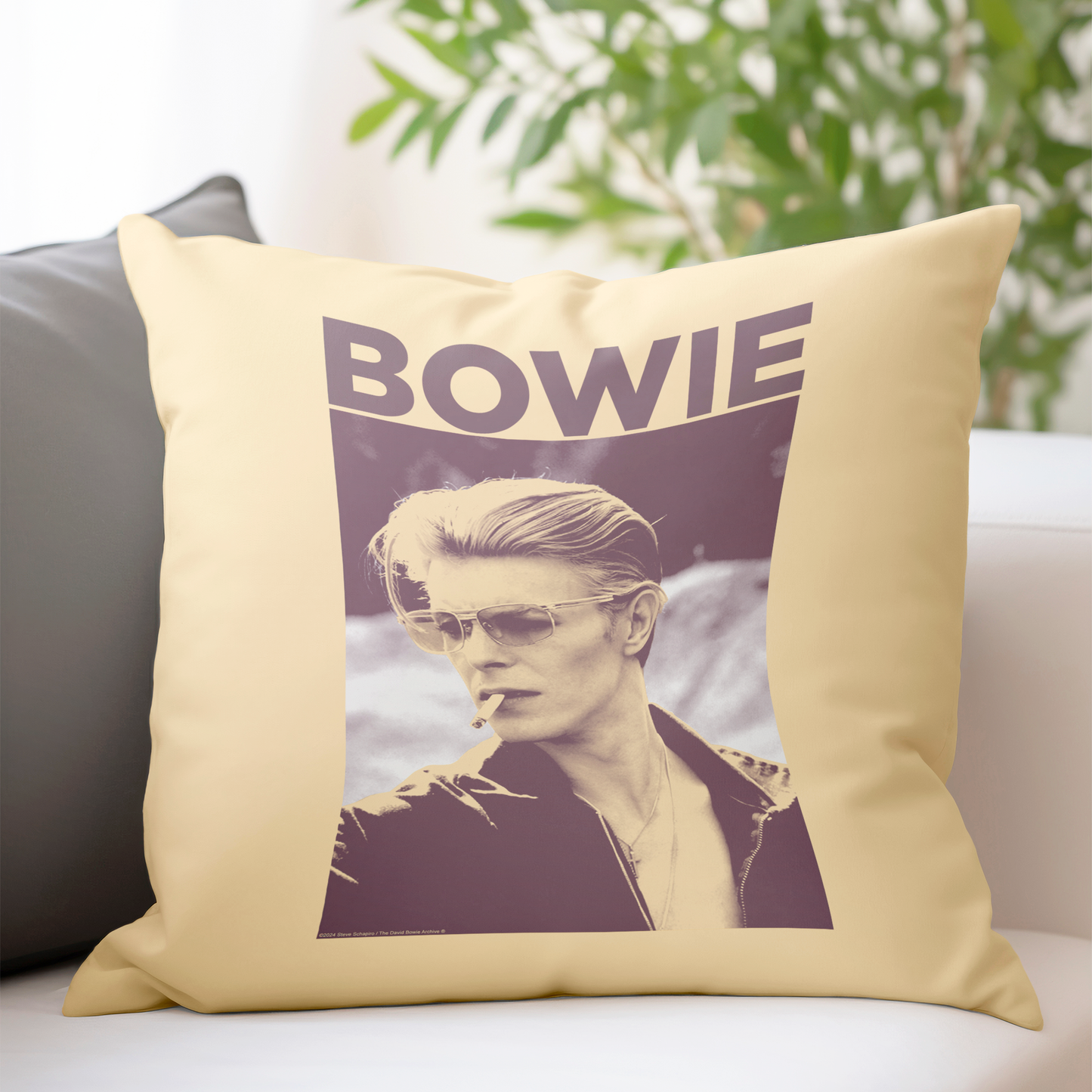 David Bowie Smoking Photograph Pillow