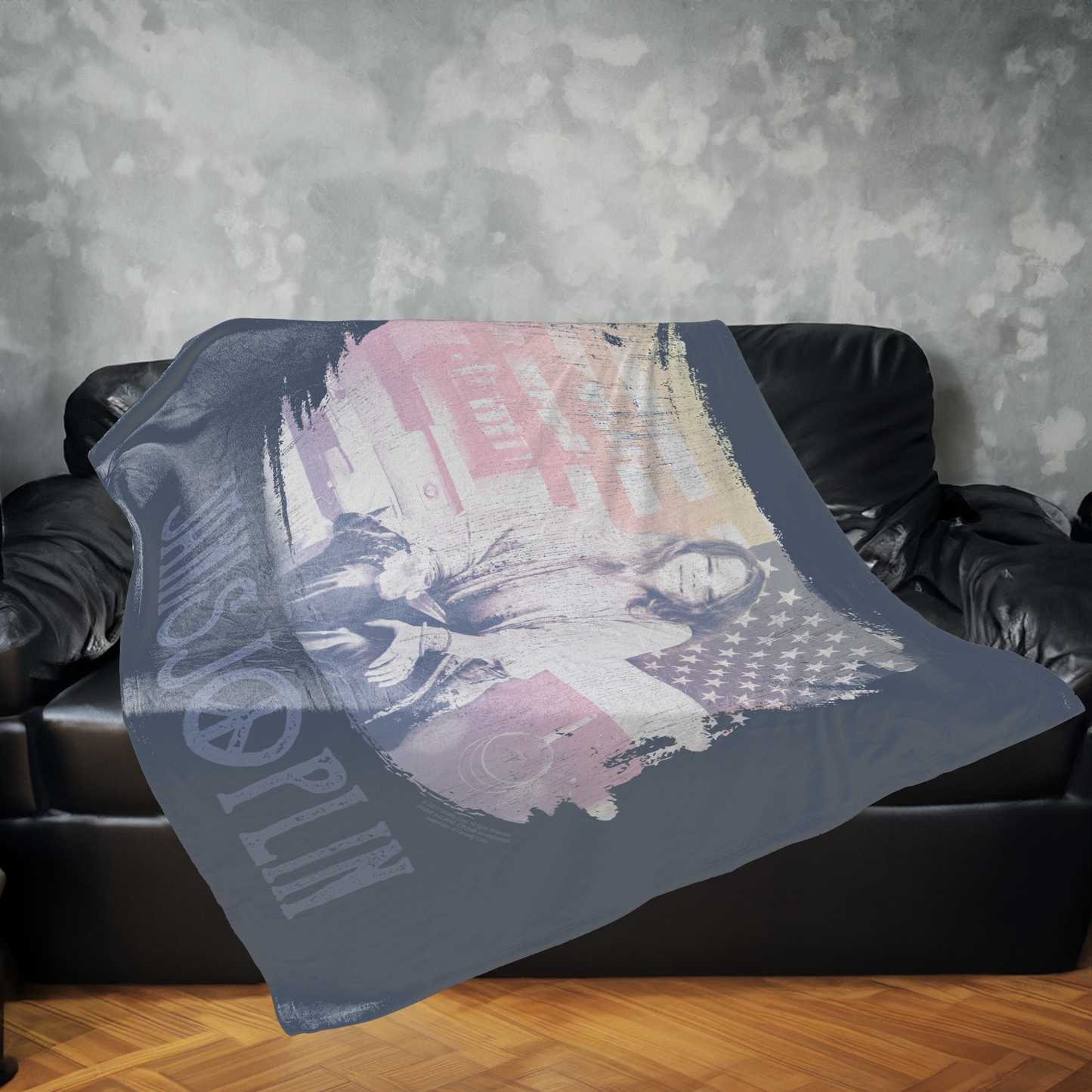 Janis Joplin Stove Flag with Fleece Blanket