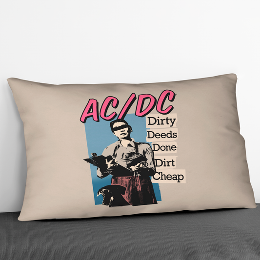 ACDC Dirty Deeds Done Dirt Cheap Pillow rectangular