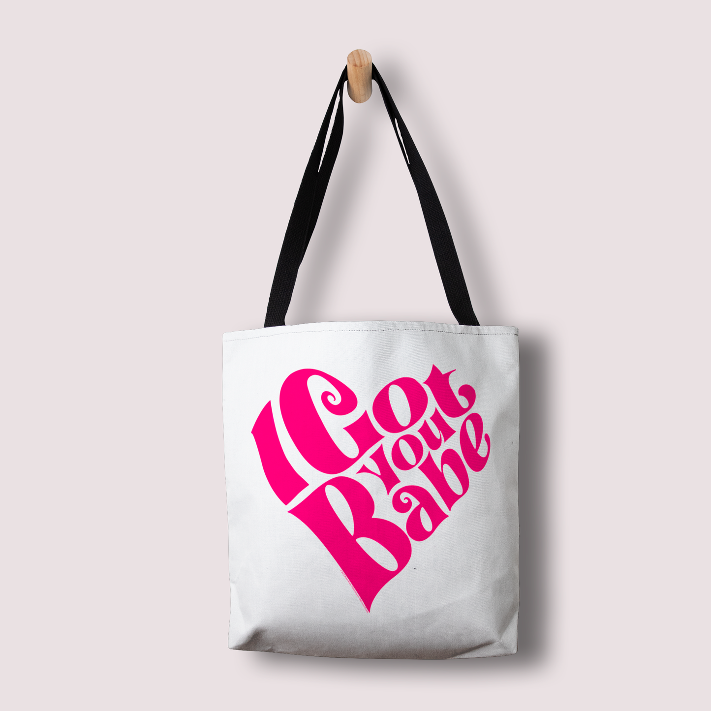 Sonny & Cher I Got You Babe White with Tote Bag