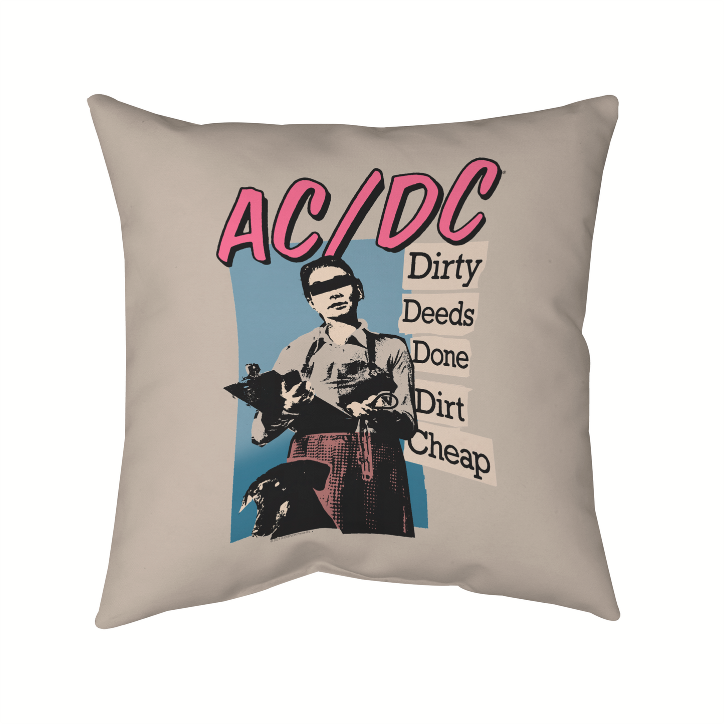 ACDC Dirty Deeds Done Dirt Cheap Pillow square