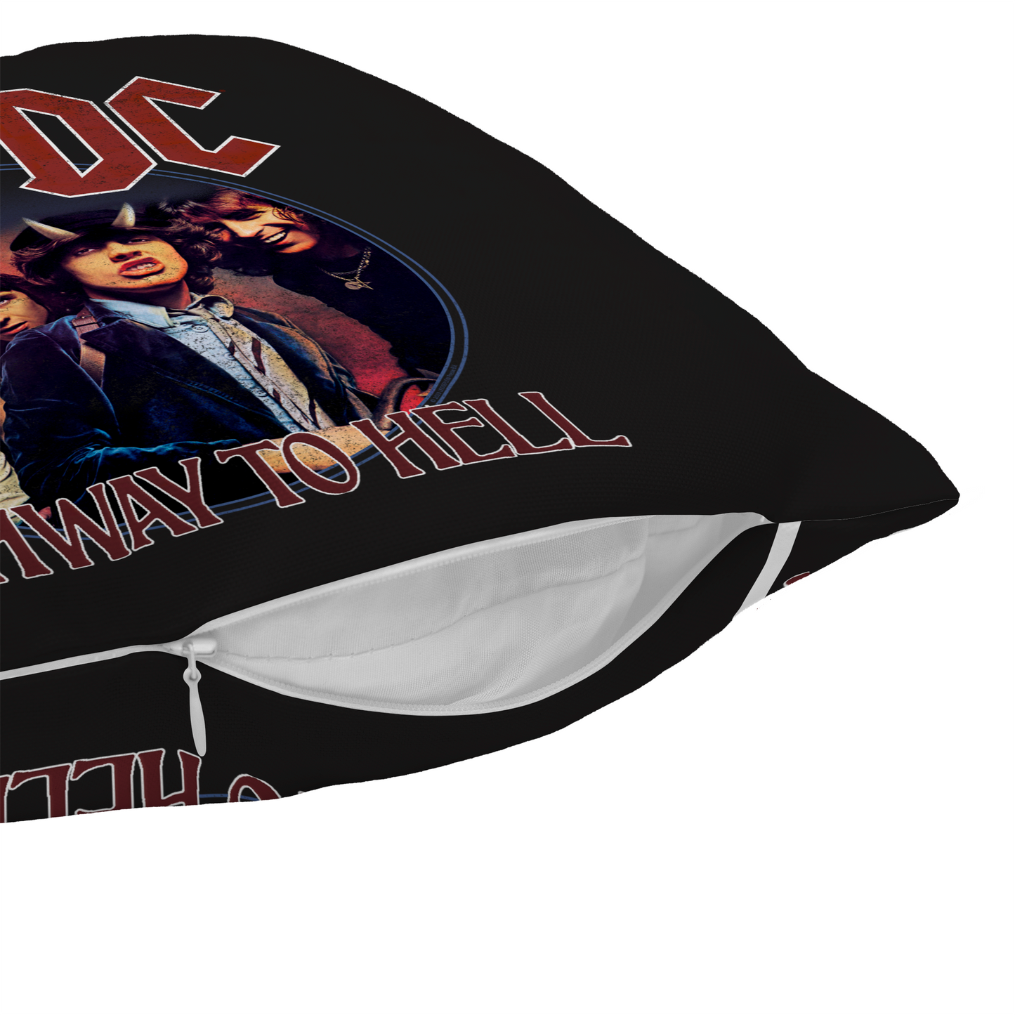 ACDC Highway To Hell Circle Pillow square