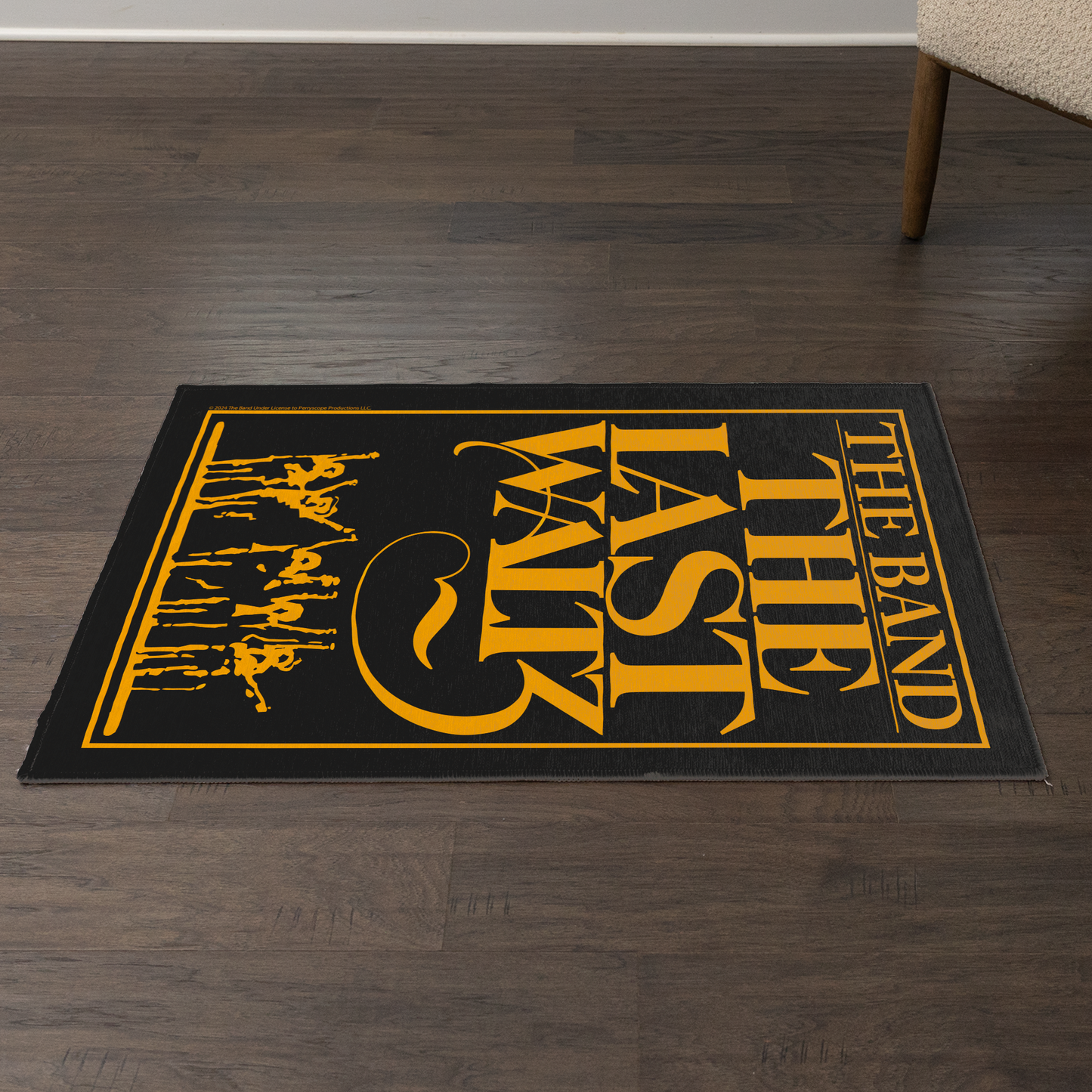 The Band The Last Waltz Yellow Print with Area Rug rectangular