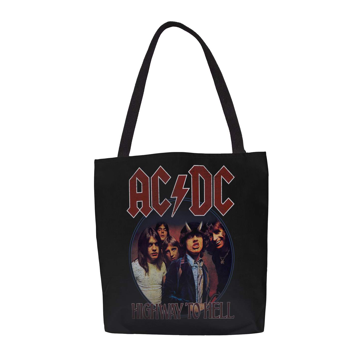 ACDC Highway To Hell Circle Tote Bag