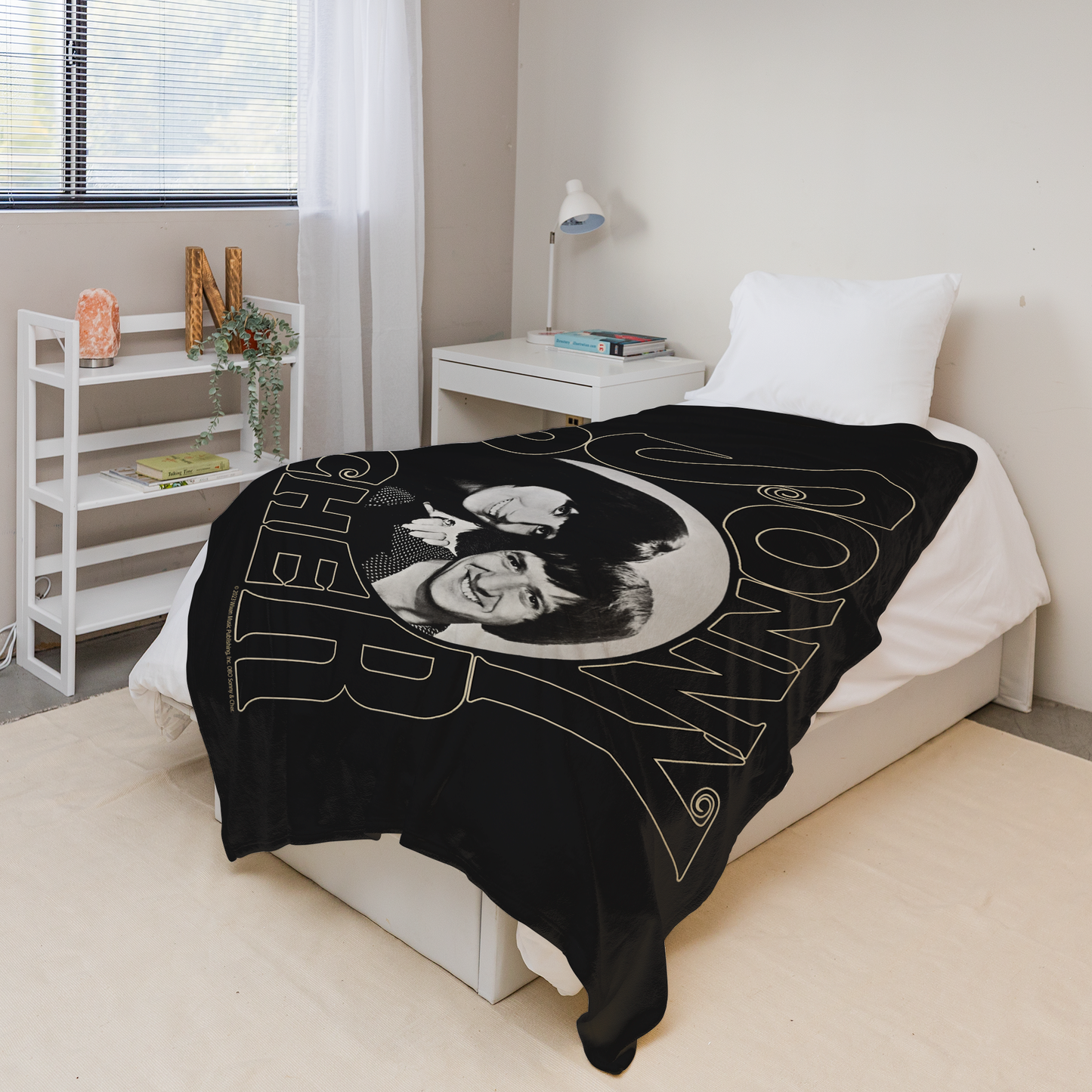 Sonny & Cher Circle Photo with Fleece Blanket