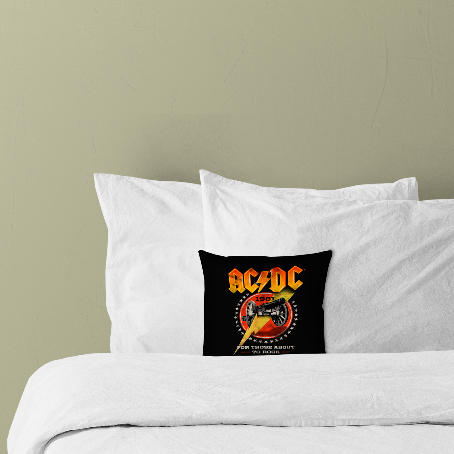 ACDC For Those About To Rock 1981 Pillow square