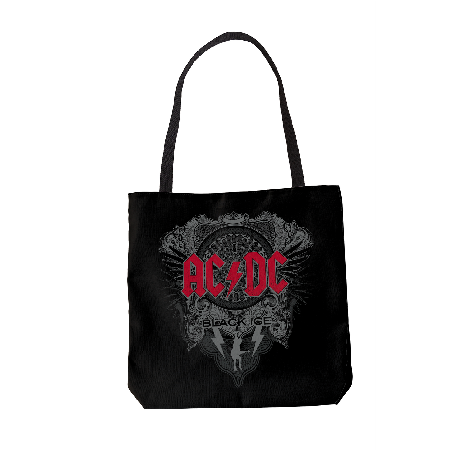 ACDC Black Ice with Red AOP and ACDC Black Ice with Red AOP with Tote Bag